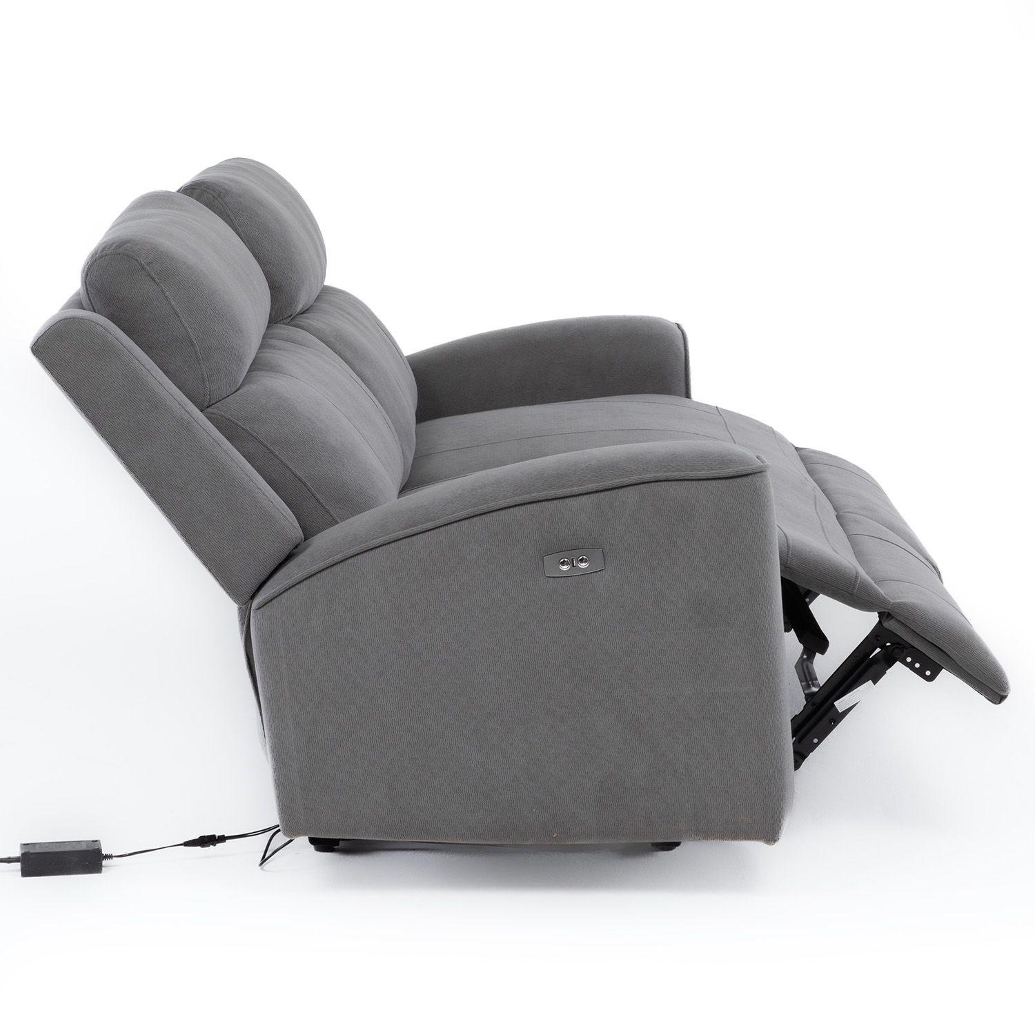 Sofá 2 Cuerpos Reclinable Eléctrico Gris Montana KM807SPWGR-5