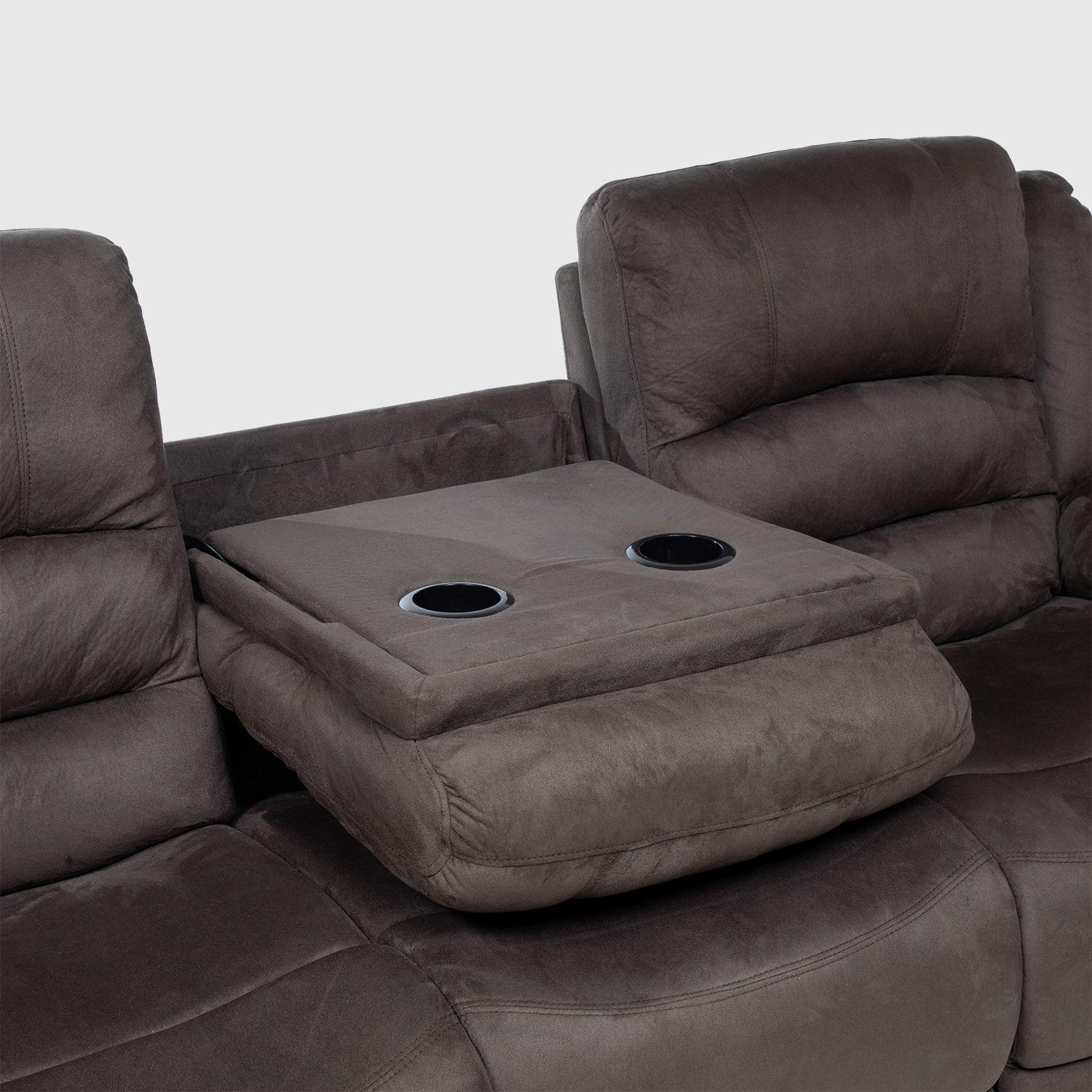  Sofá 3 Cuerpos Reclinable Clásico Martell Gris 98060SGR-6