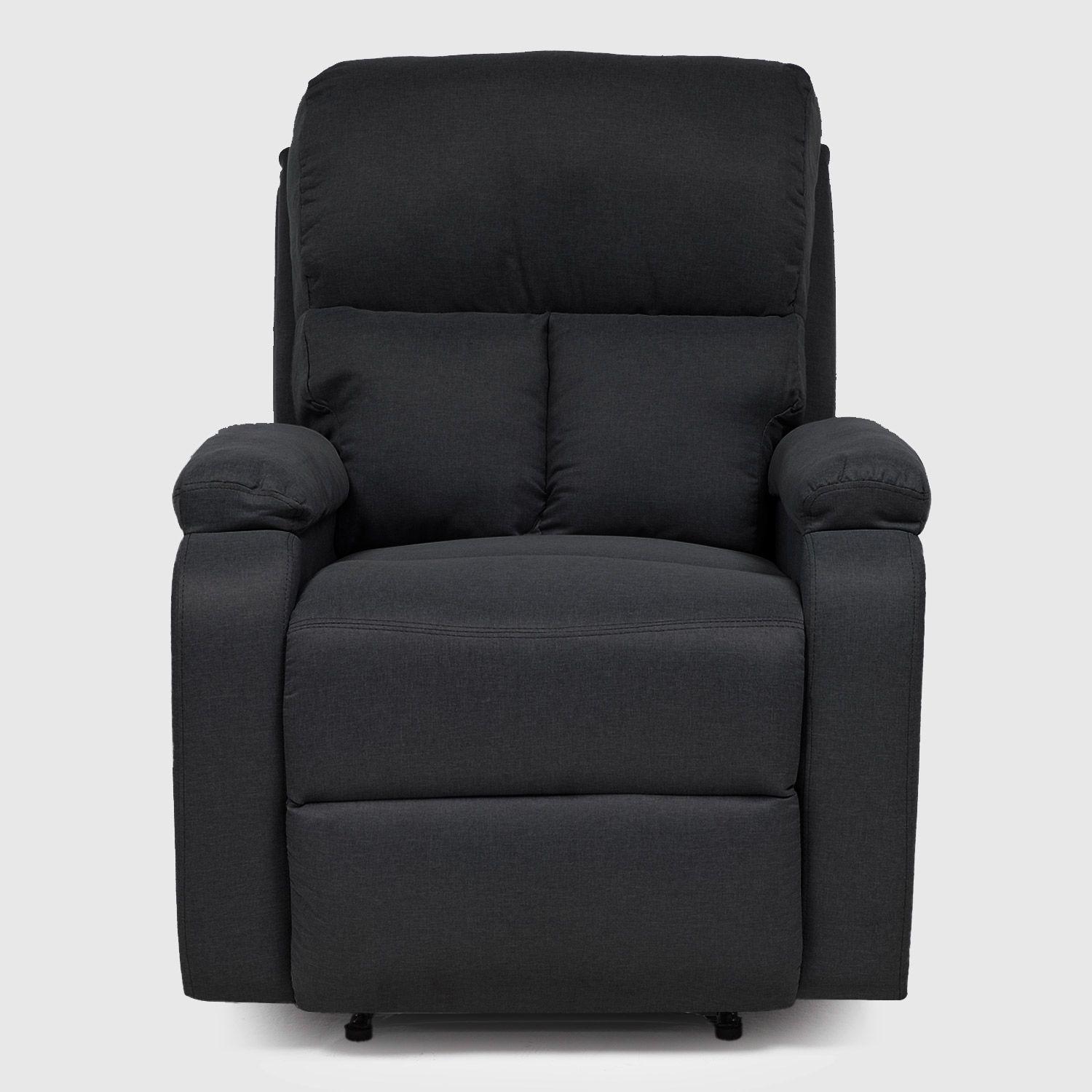  Living Sofá 3 Cuerpos Reclinable Matheus Negro + 2 Bergers VS8070BL-4