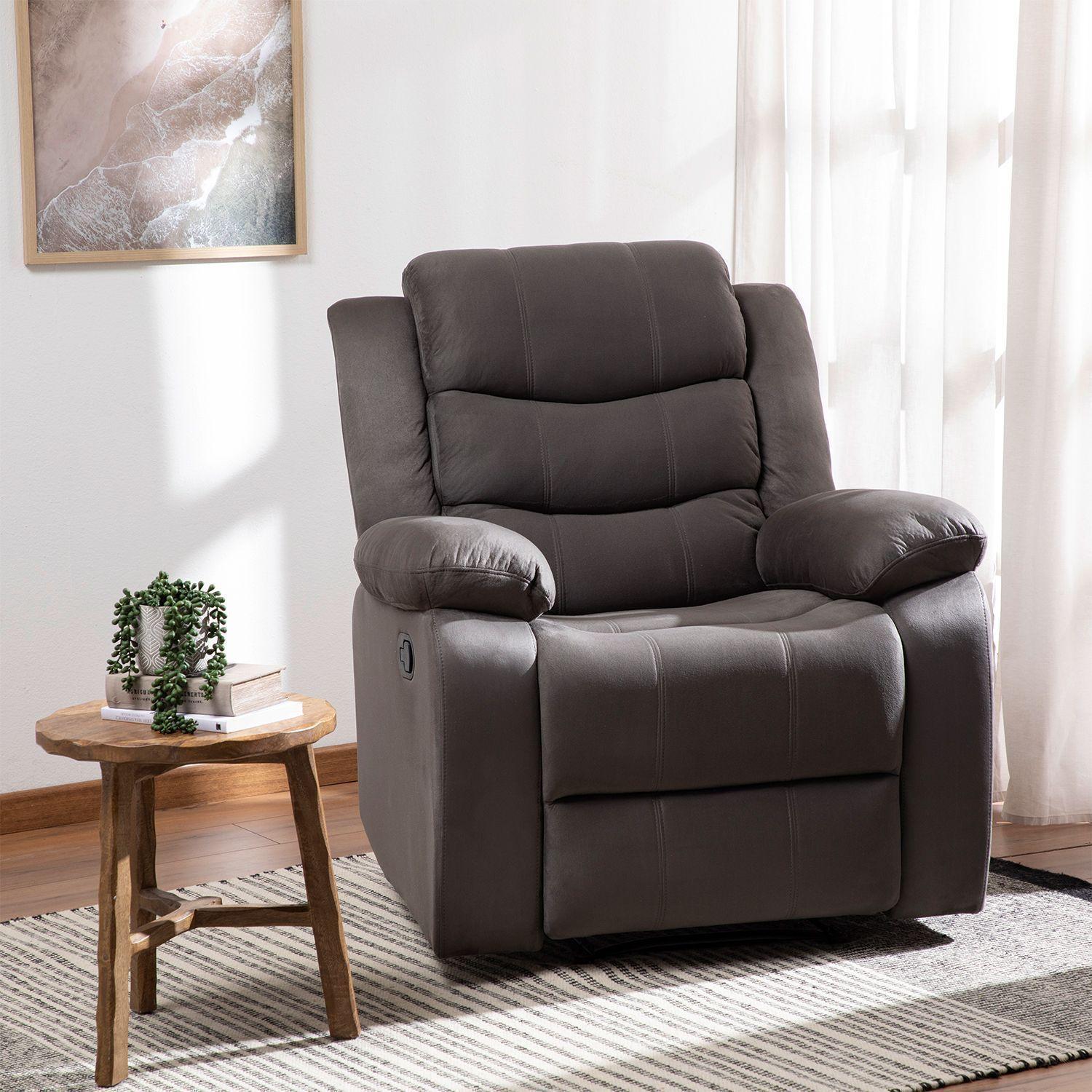Living Reclinable Sofá 3 Cuerpos + 2 Bergers Reclinable Norman SET2011GR-4