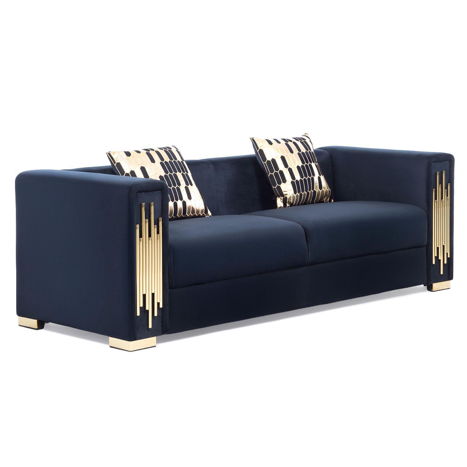 Sofá Elegante 3 Cuerpo Moderno Negro Spencer-4