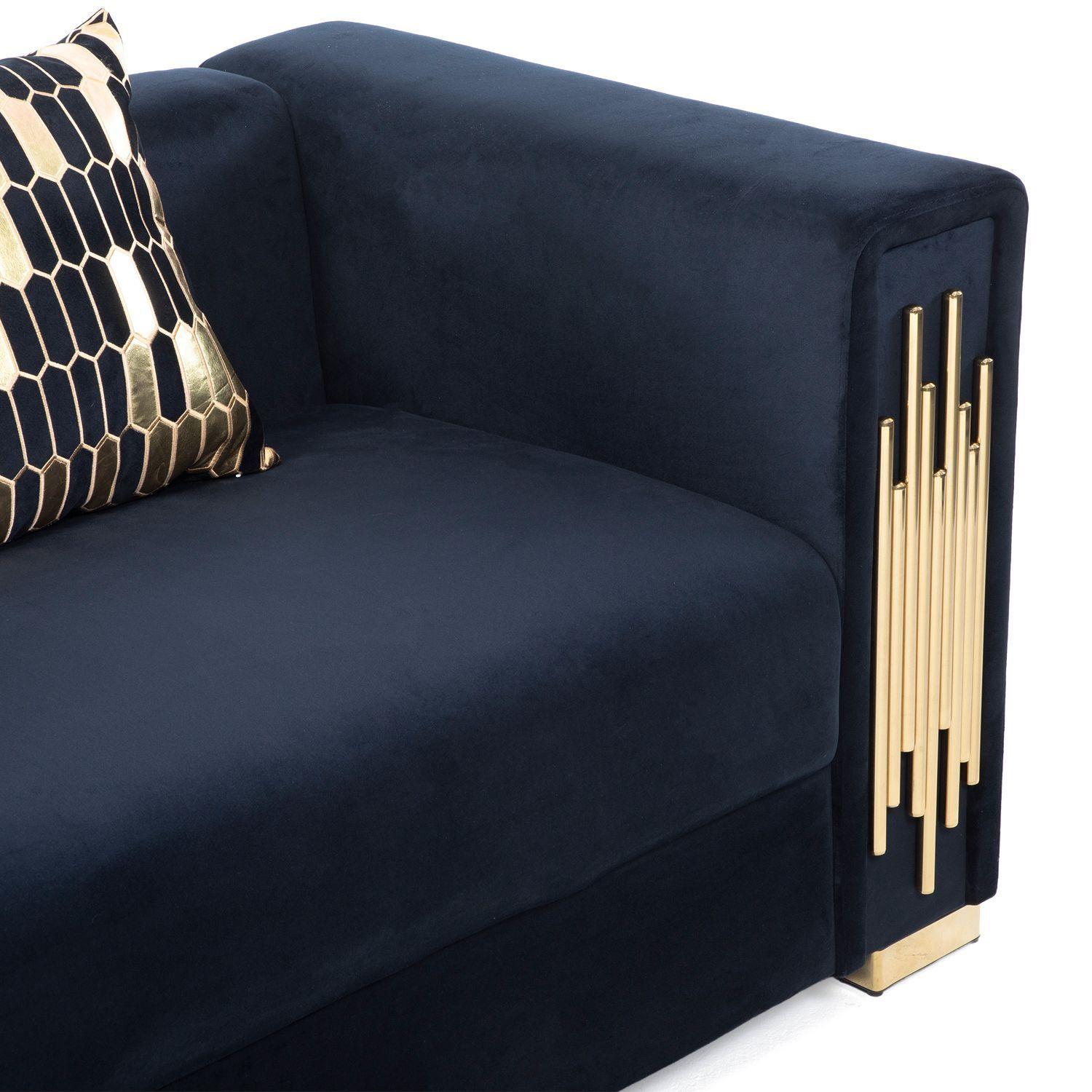 Sofá Elegante 3 Cuerpo Moderno Negro Spencer-7