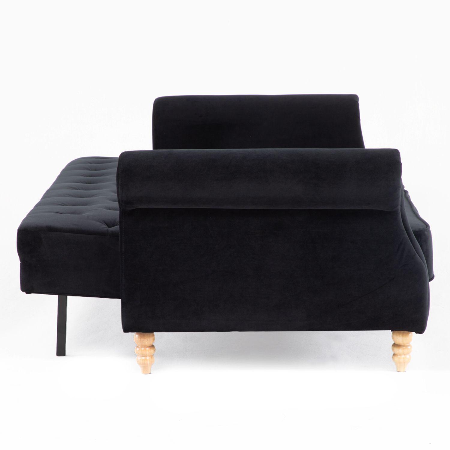 Futón Cama 3 Cuerpos Negro Clásico Milán EG2025BK-6