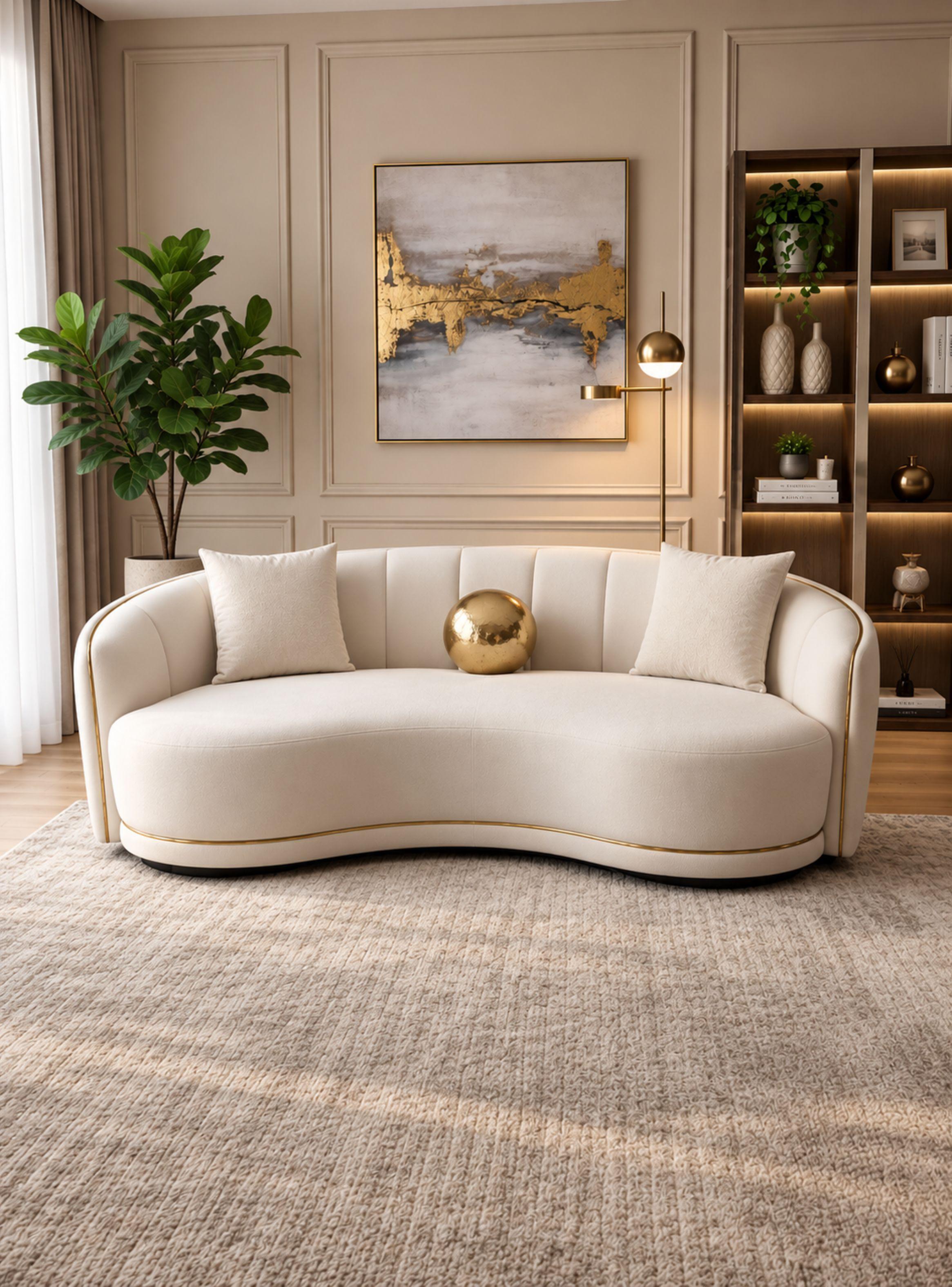 Sofá Moderno Elegante Isidora 3 Cuerpos Curvo AG339S-0