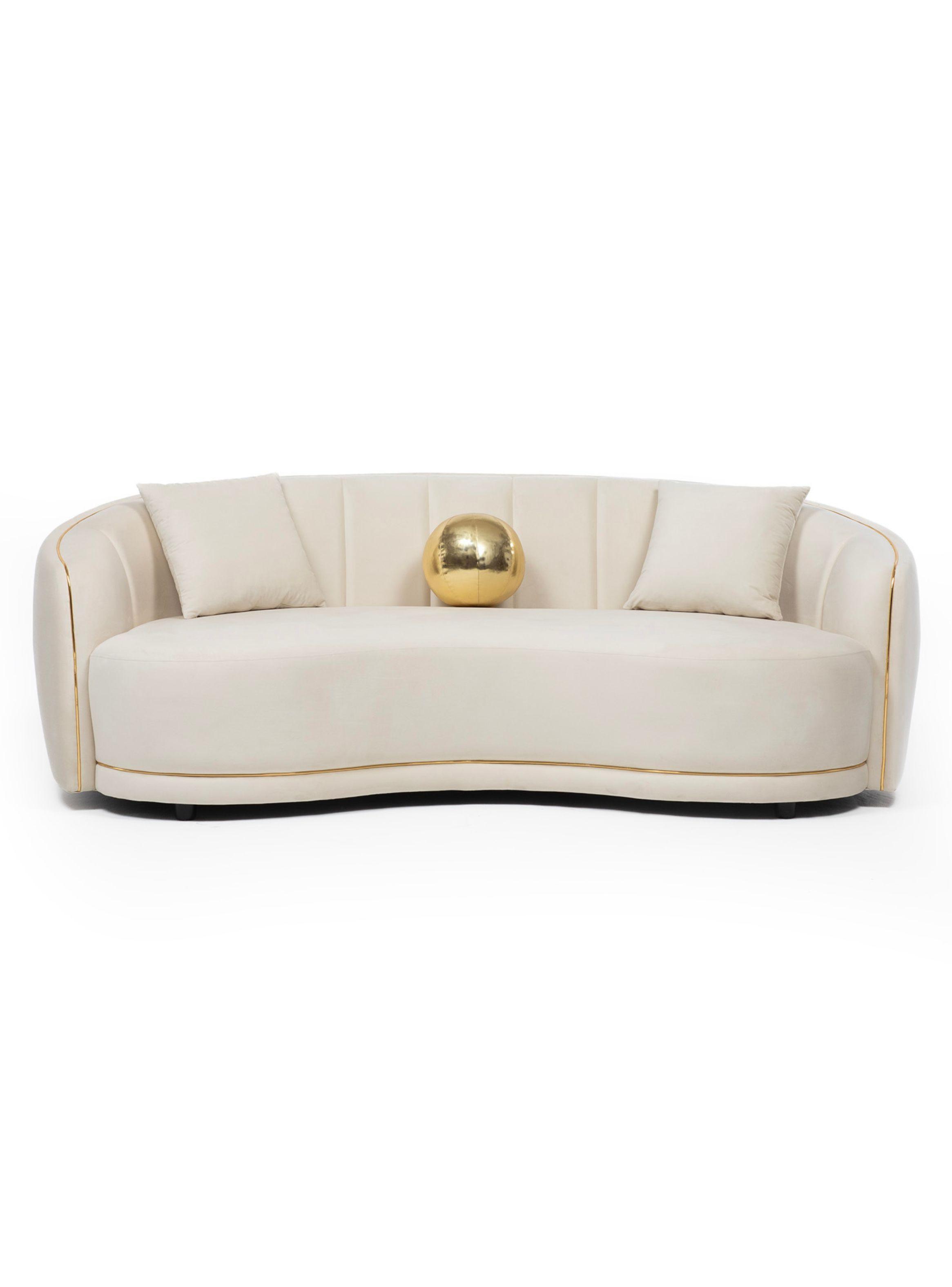 Sofá Moderno Elegante Isidora 3 Cuerpos Curvo AG339S-1
