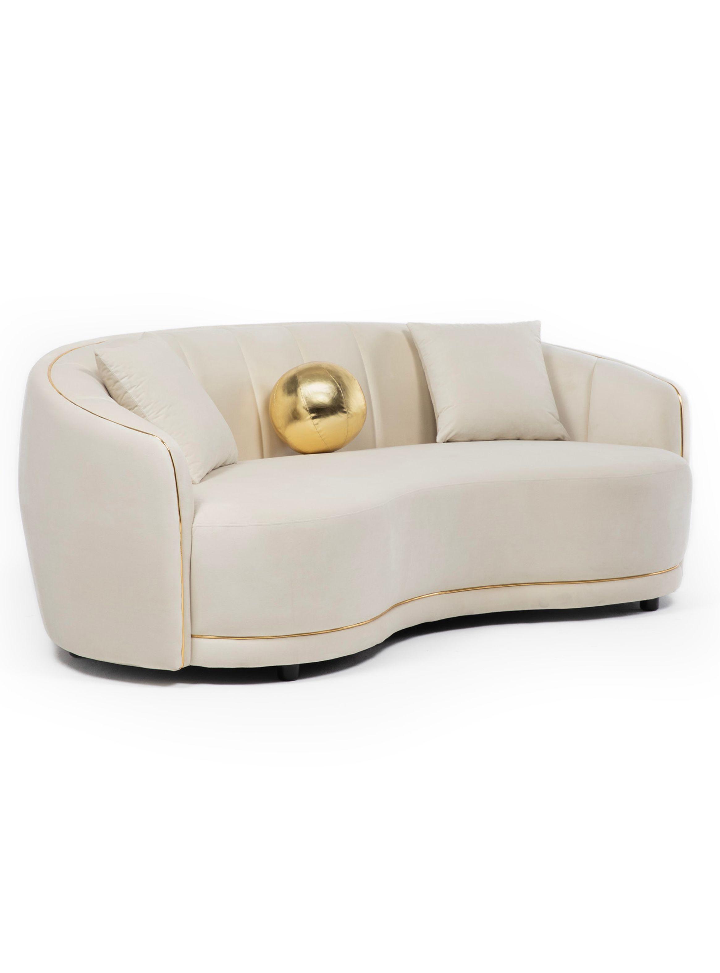 Sofá Moderno Elegante Isidora 3 Cuerpos Curvo AG339S-3