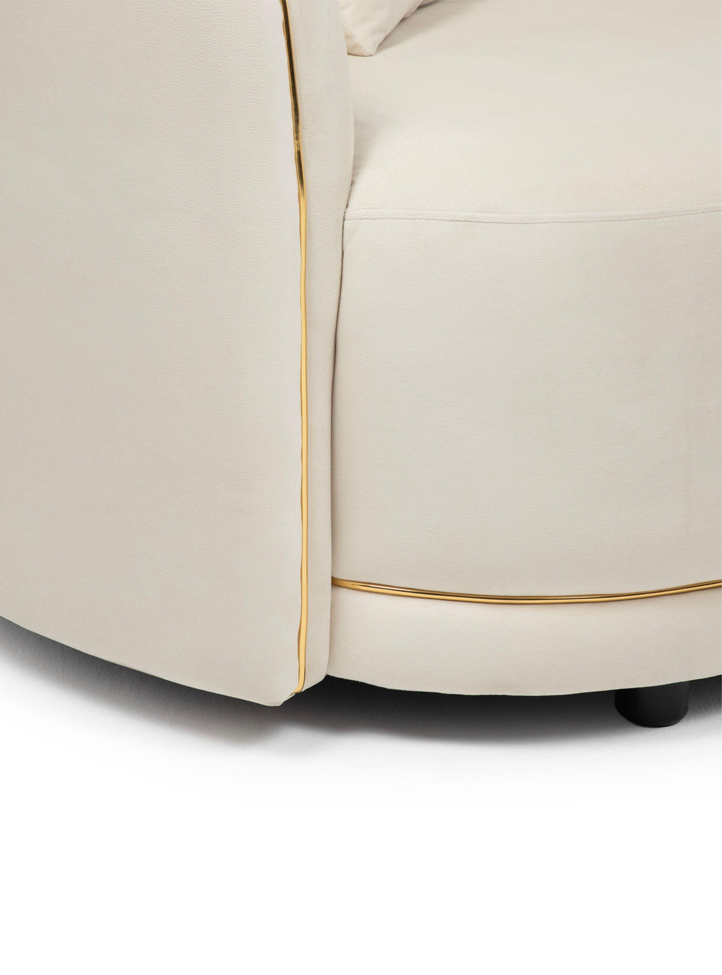 Sofá Moderno Elegante Isidora 3 Cuerpos Curvo AG339S-8