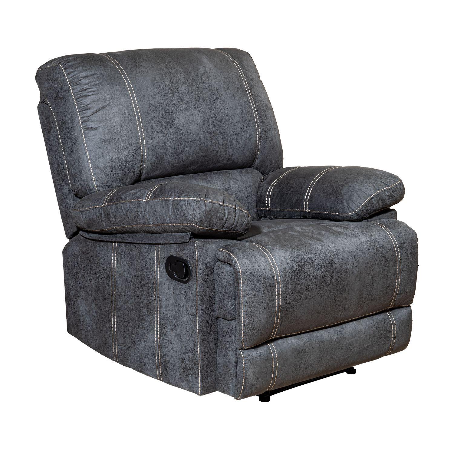 Living Reclinable Gris 1 Sofá 3 Cuerpos + 2 Bergers Castle Set98023GR-7