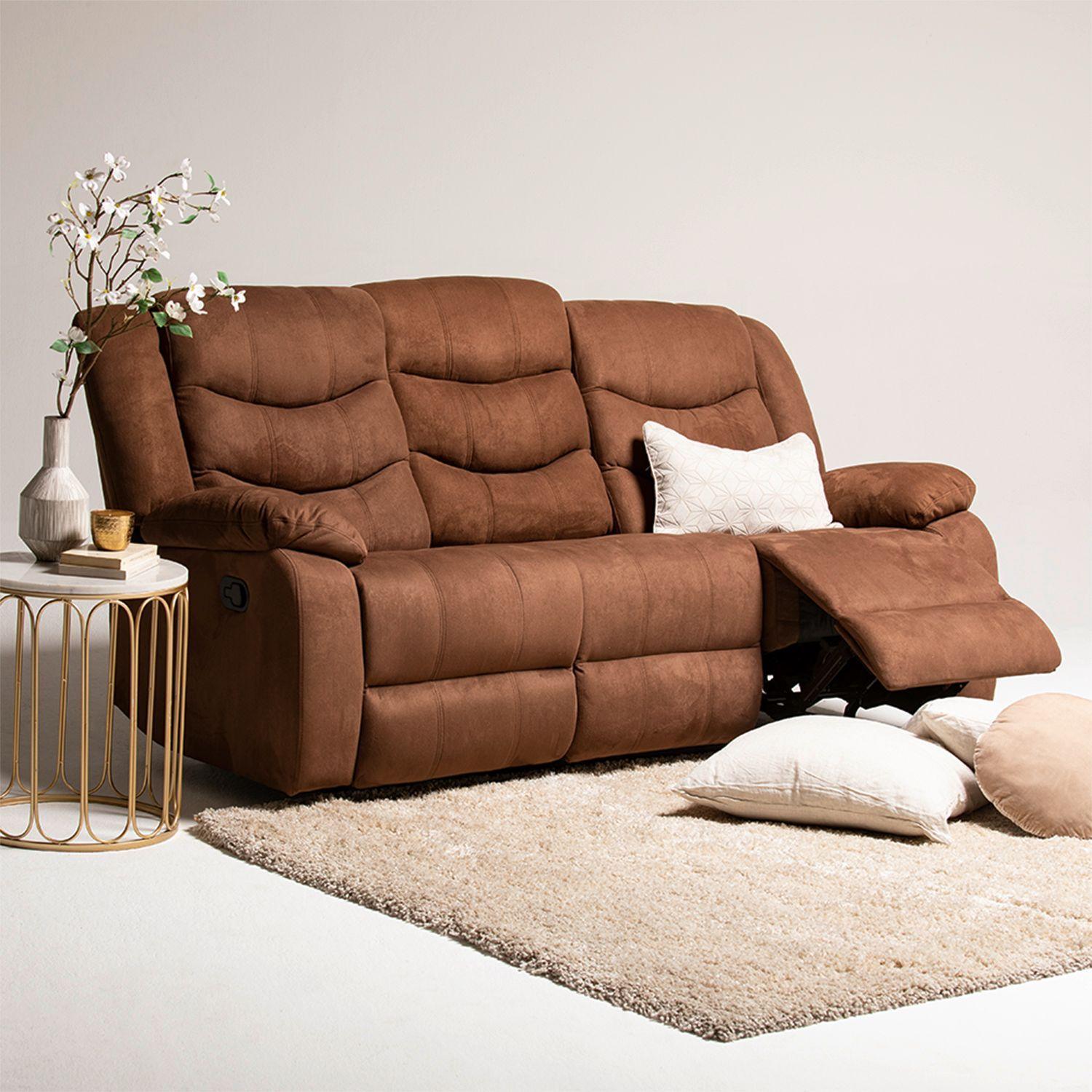 Living Sofá 3 Cuerpos Reclinable Norman + 2 Berger 2011-7