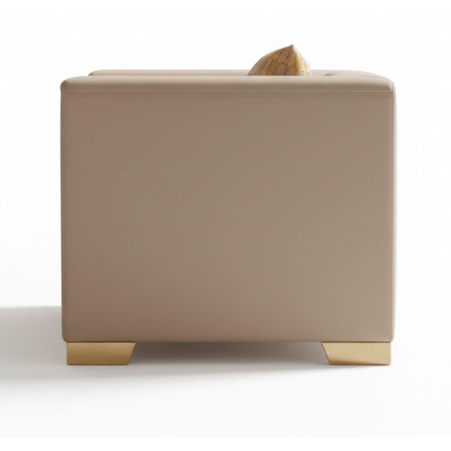  Sillón Elegante 1 Cuerpo Moderno Beige Spencer SF2001CH-5