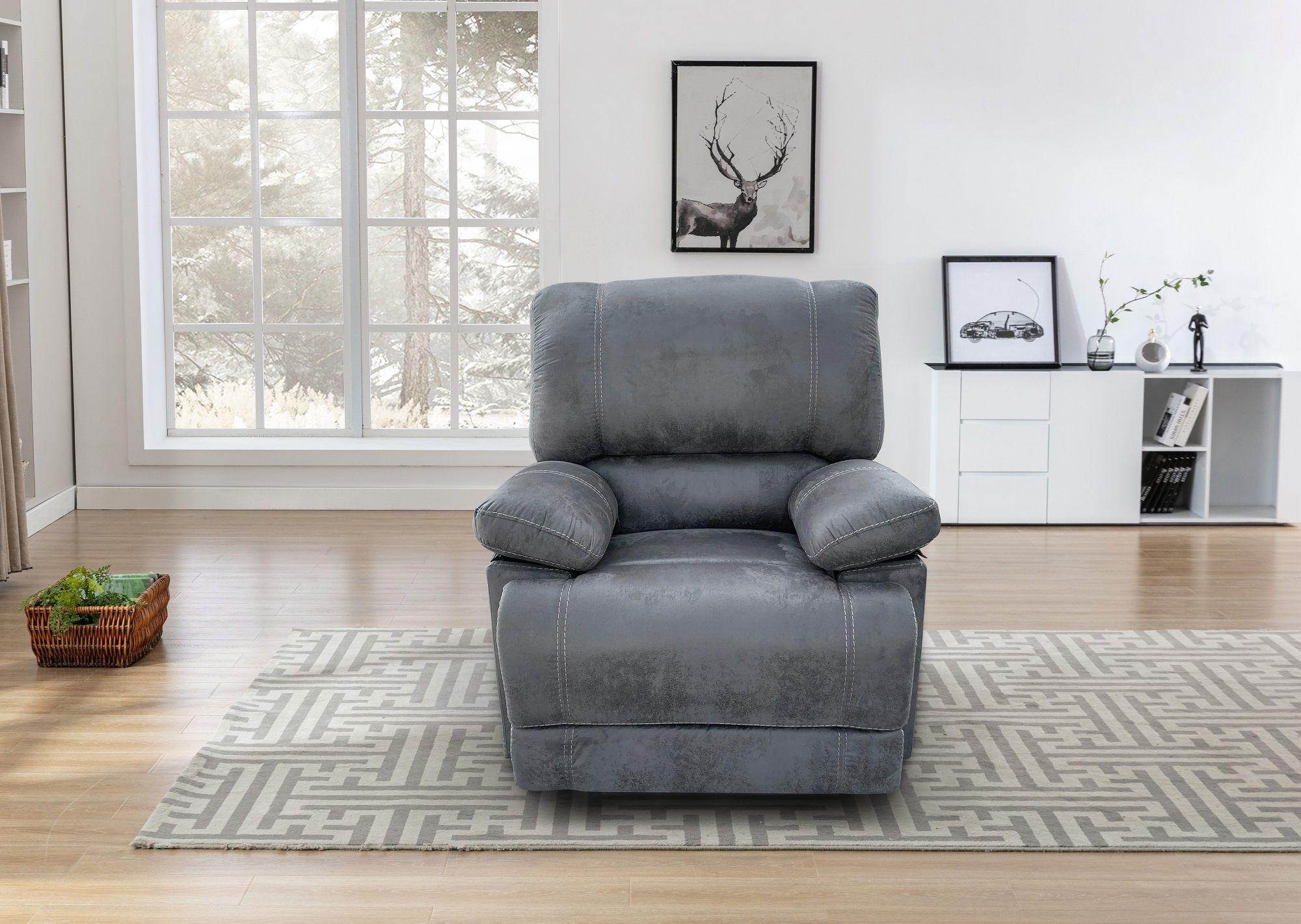  Berger Reclinable Moderno Cuero Viejo Castle 98023R4-4