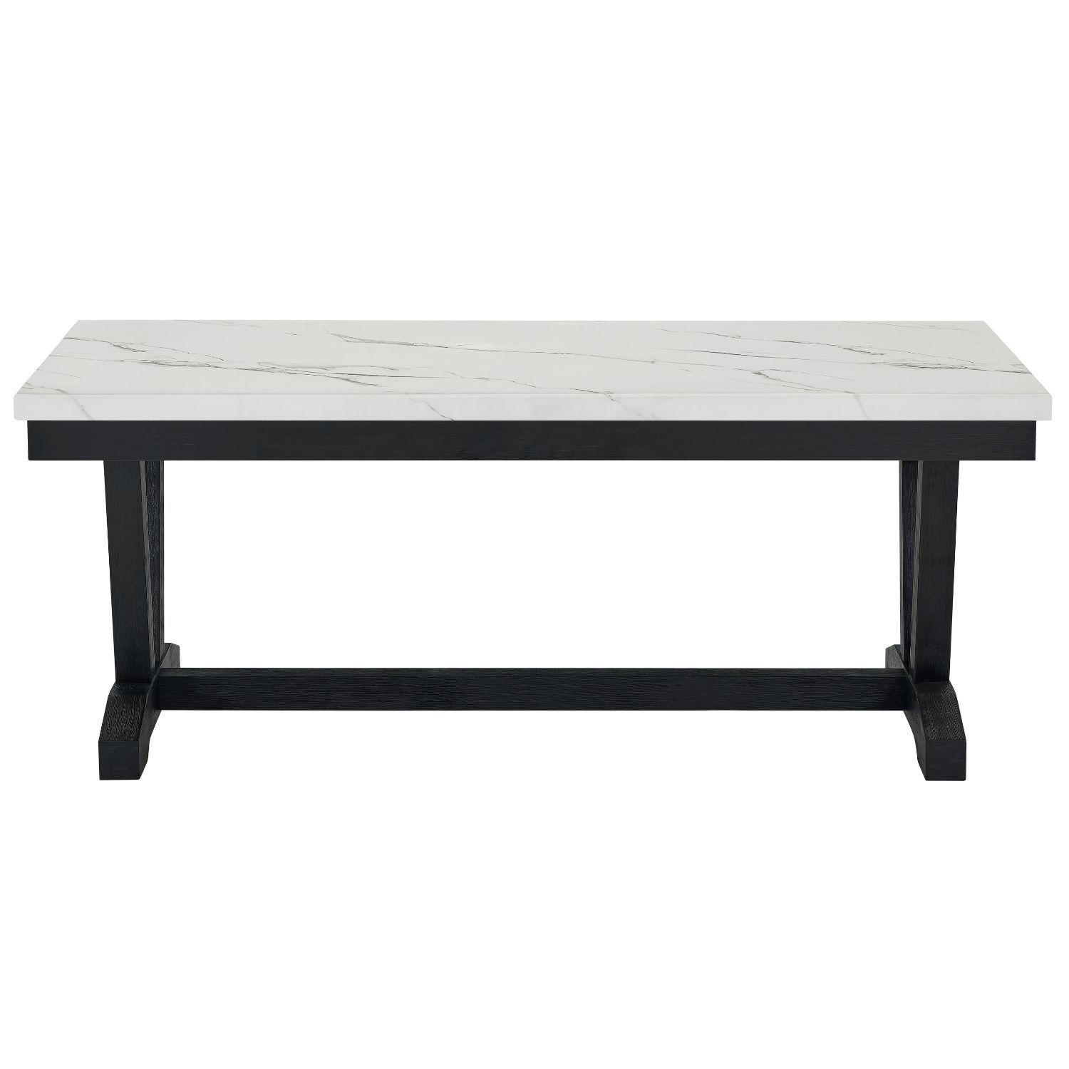 Set Mesa de Centro + Mesa Lateral Mármol Blanco 4931ML-3