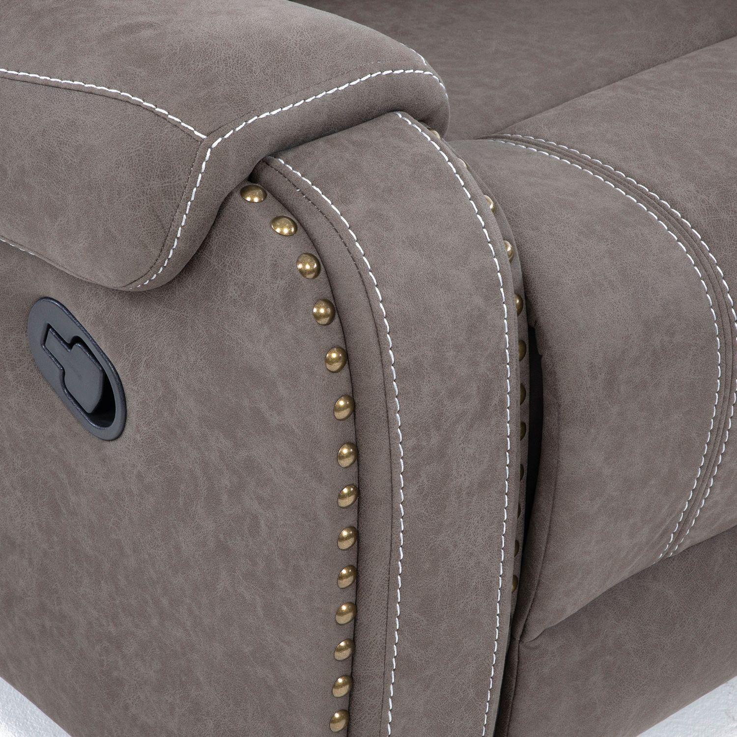 Berger Reclinable y Mecedor Gris Moderno Verona 6035CHGR-2