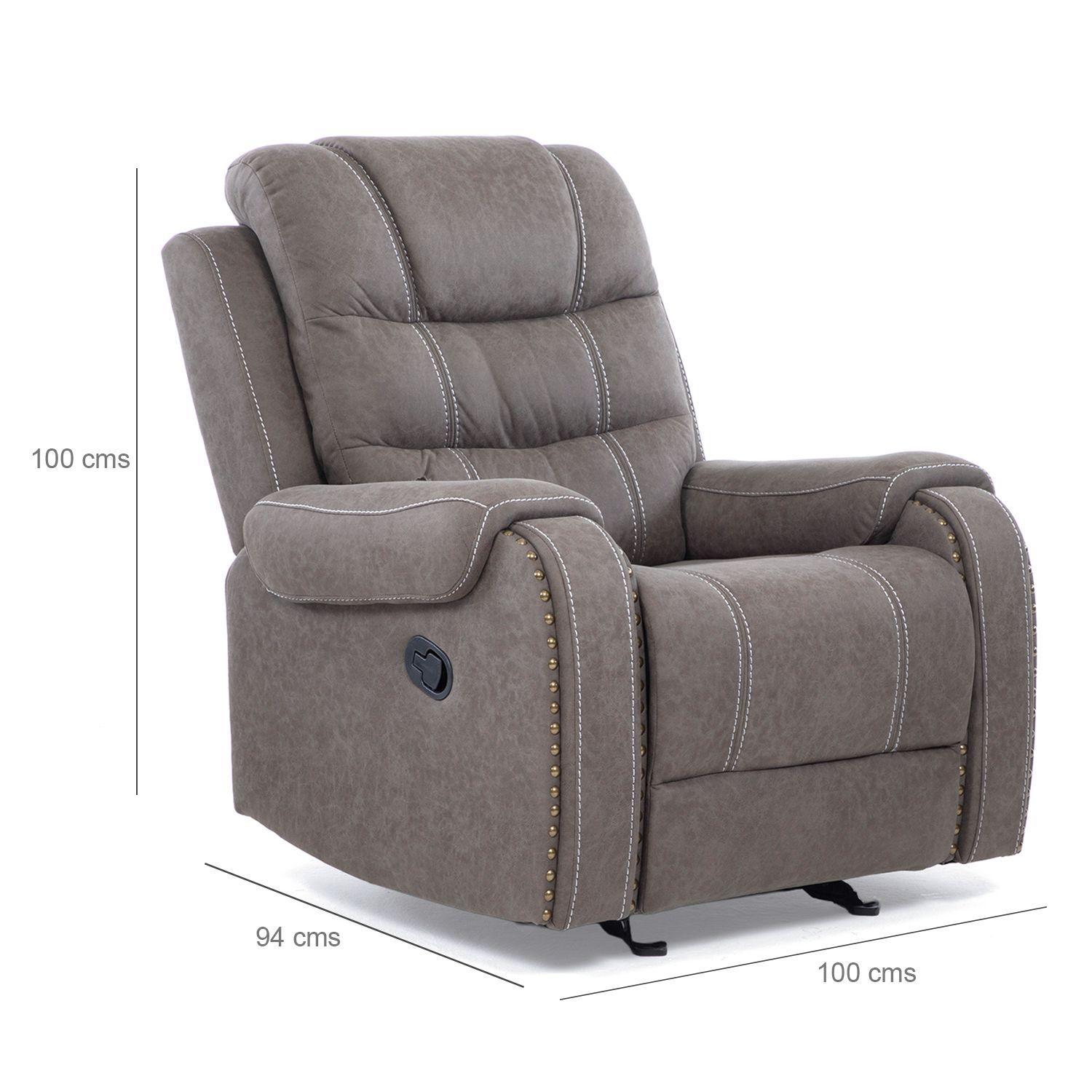 Berger Reclinable y Mecedor Gris Moderno Verona 6035CHGR-7