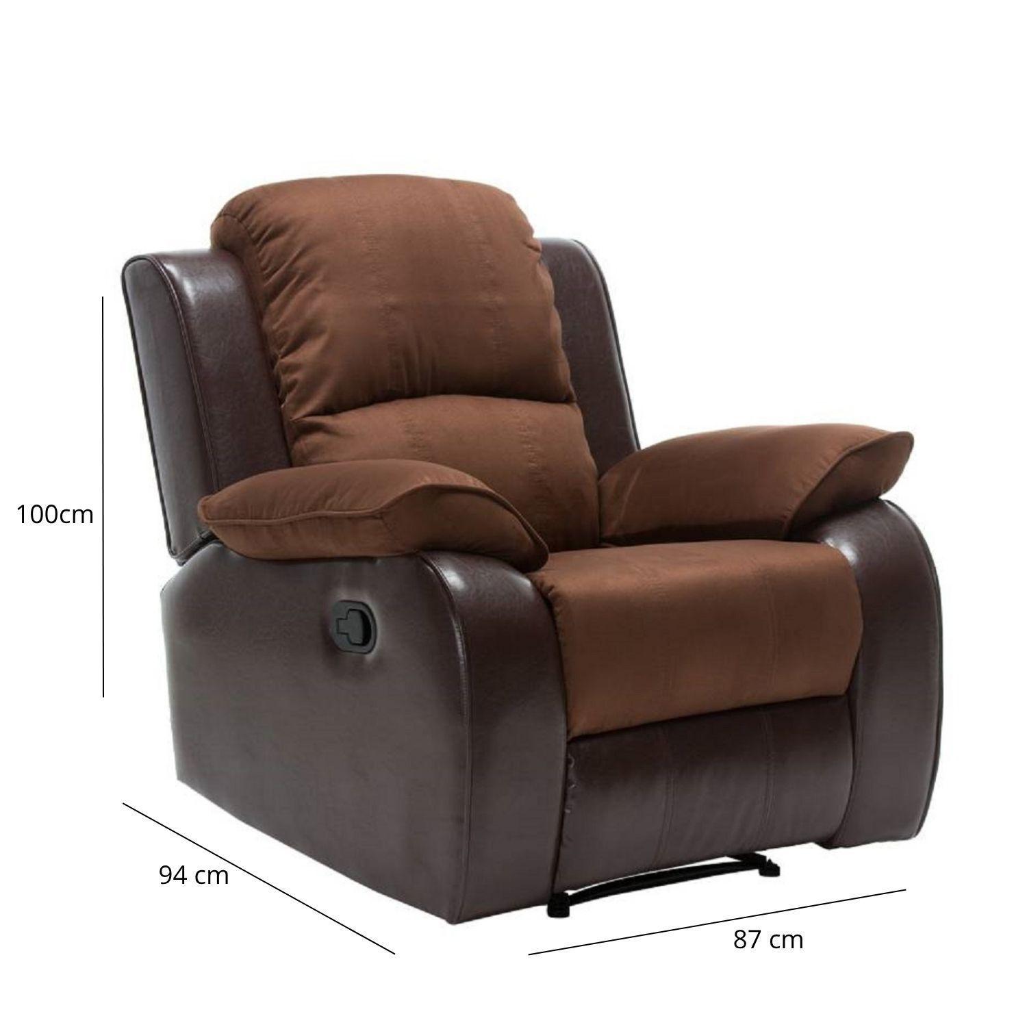  Living Sofá 3 cuerpos Reclinable Thompson + 2 Bergers U9000-5
