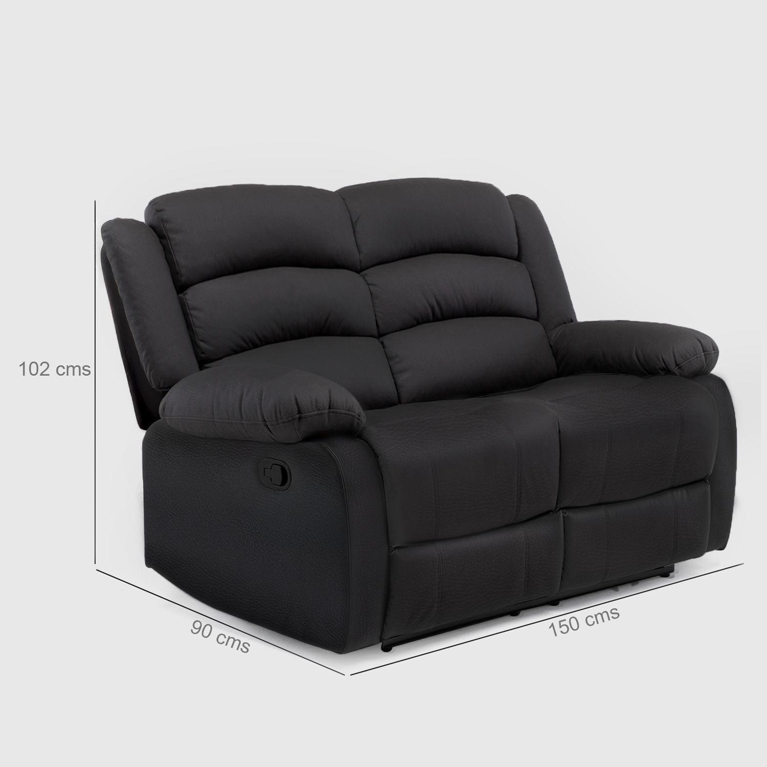  Sofá 2 Cuerpos Reclinable Moderno New Praga 8041LFF-3