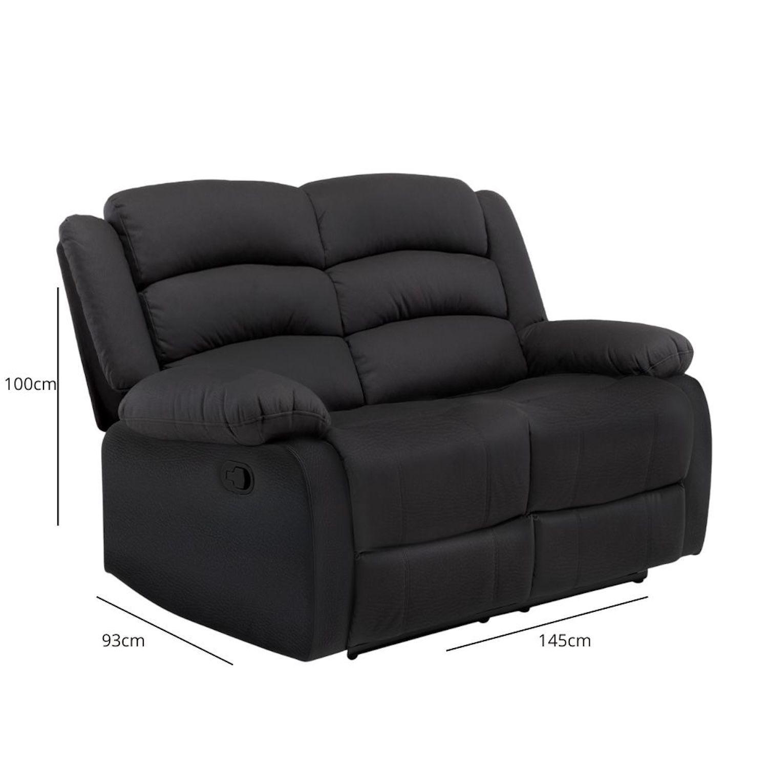  Sofá 2 Cuerpos Reclinable Moderno New Praga 8041LFF-3