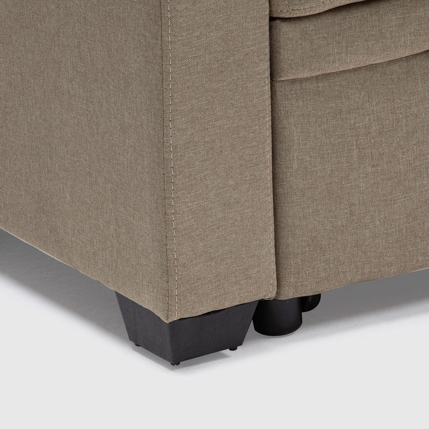 Sofá Seccional Cama 2 Plazas Lino Beige Sidney-6