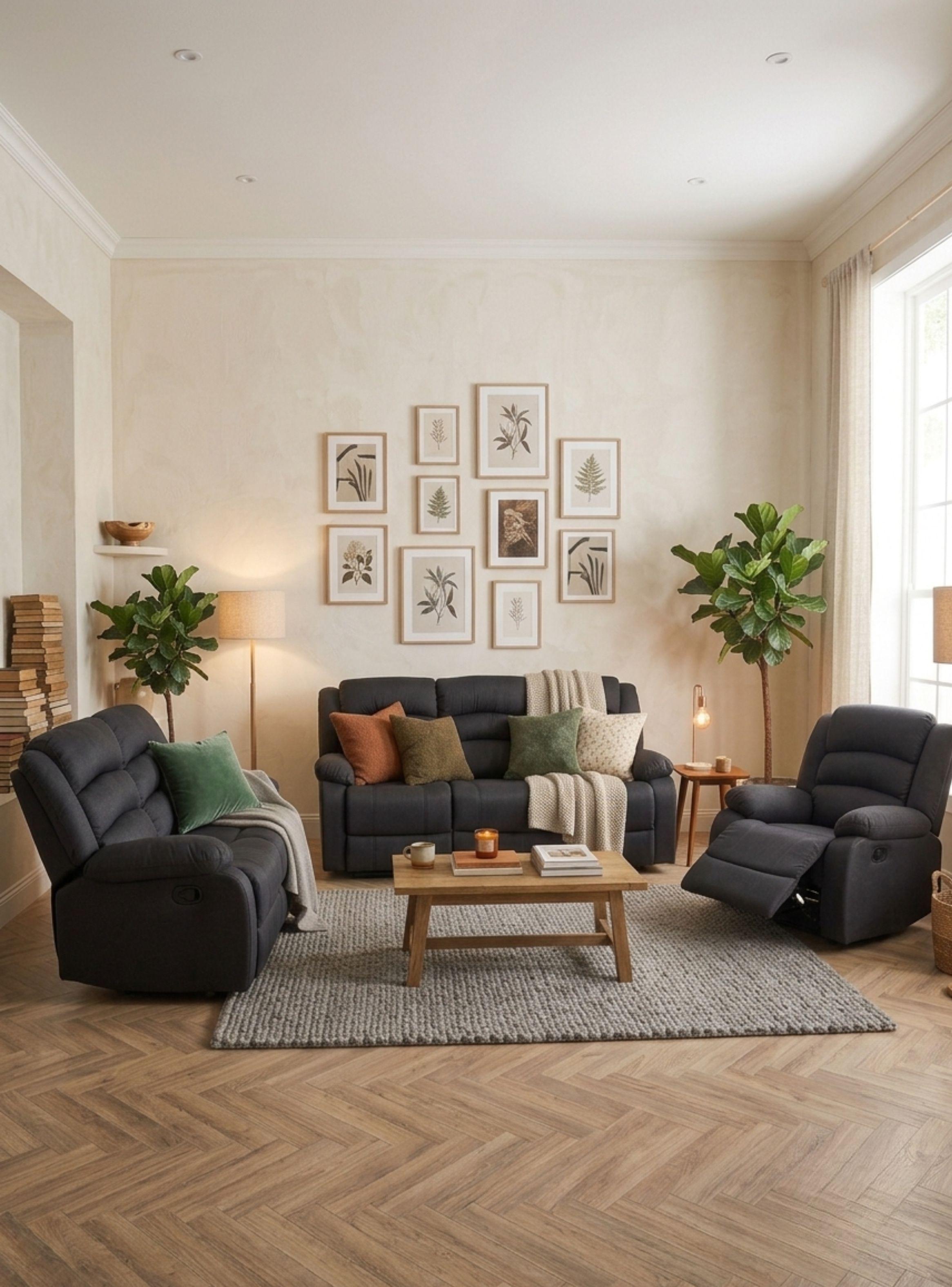  Living Reclinable 1 Sofá 3 Cuerpos + 1 Sofá 2 Cuerpos + 1 Berger New Praga-0