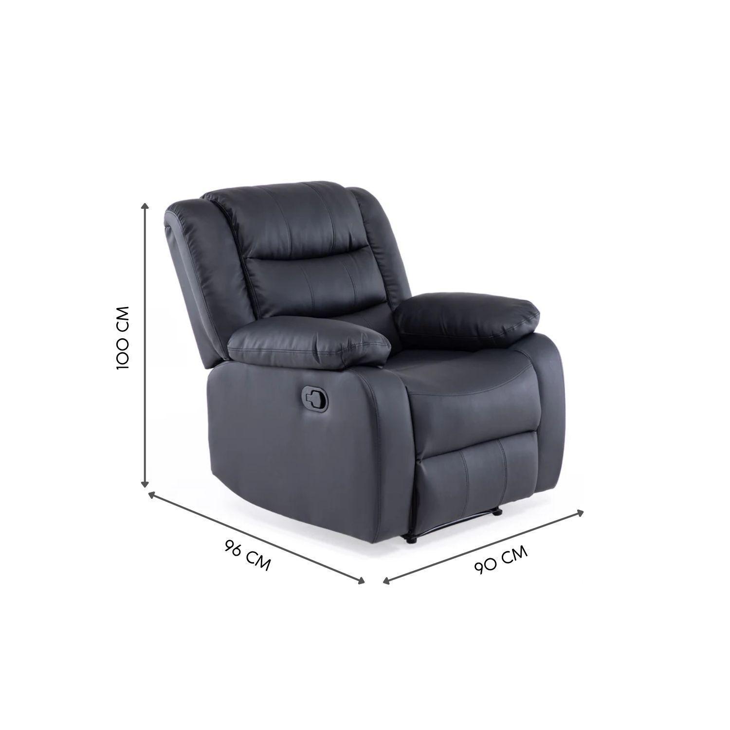  Berger Reclinable 1 Cuerpo Moderno PU Berlín KM060RBR-7