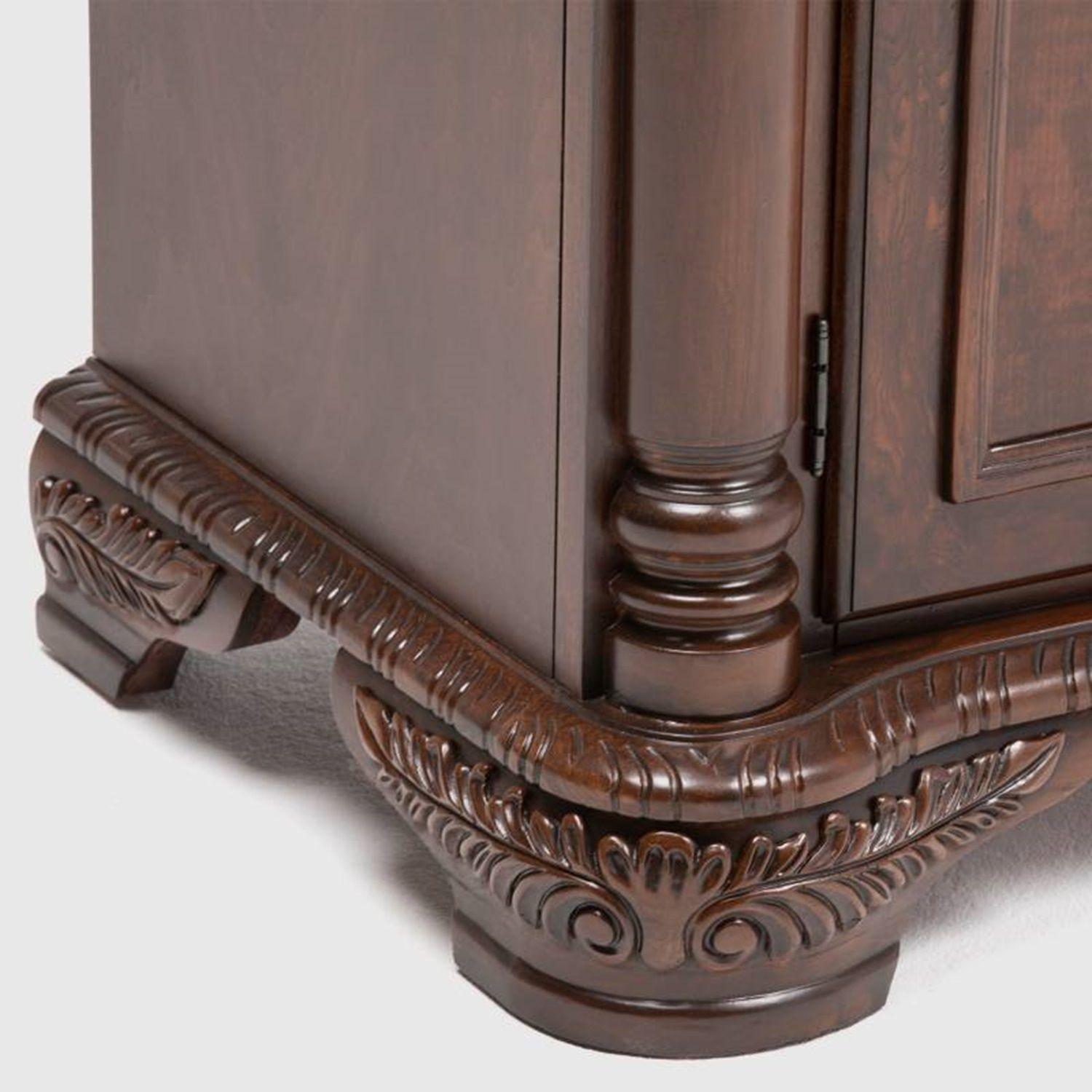  Vitrina Chelsea Tradicional de Madera Clasic Café-6