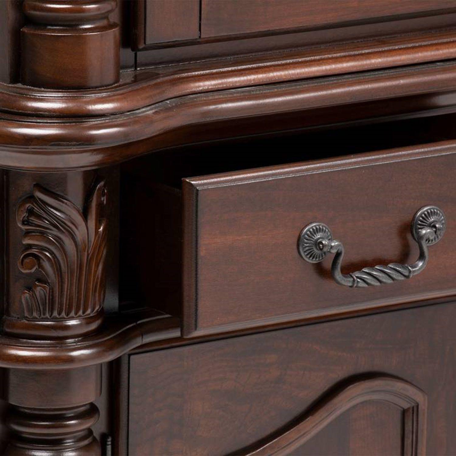  Vitrina Chelsea Tradicional de Madera Clasic Café-7