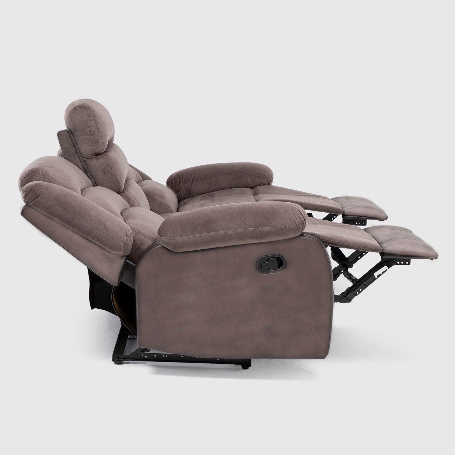 Living Reclinable Sofá 3 Cuerpos + 2 Bergers New Martell SET8040FF-2