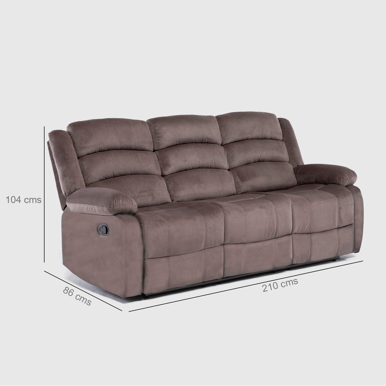 Living Reclinable Sofá 3 Cuerpos + 2 Bergers New Martell SET8040FF-3
