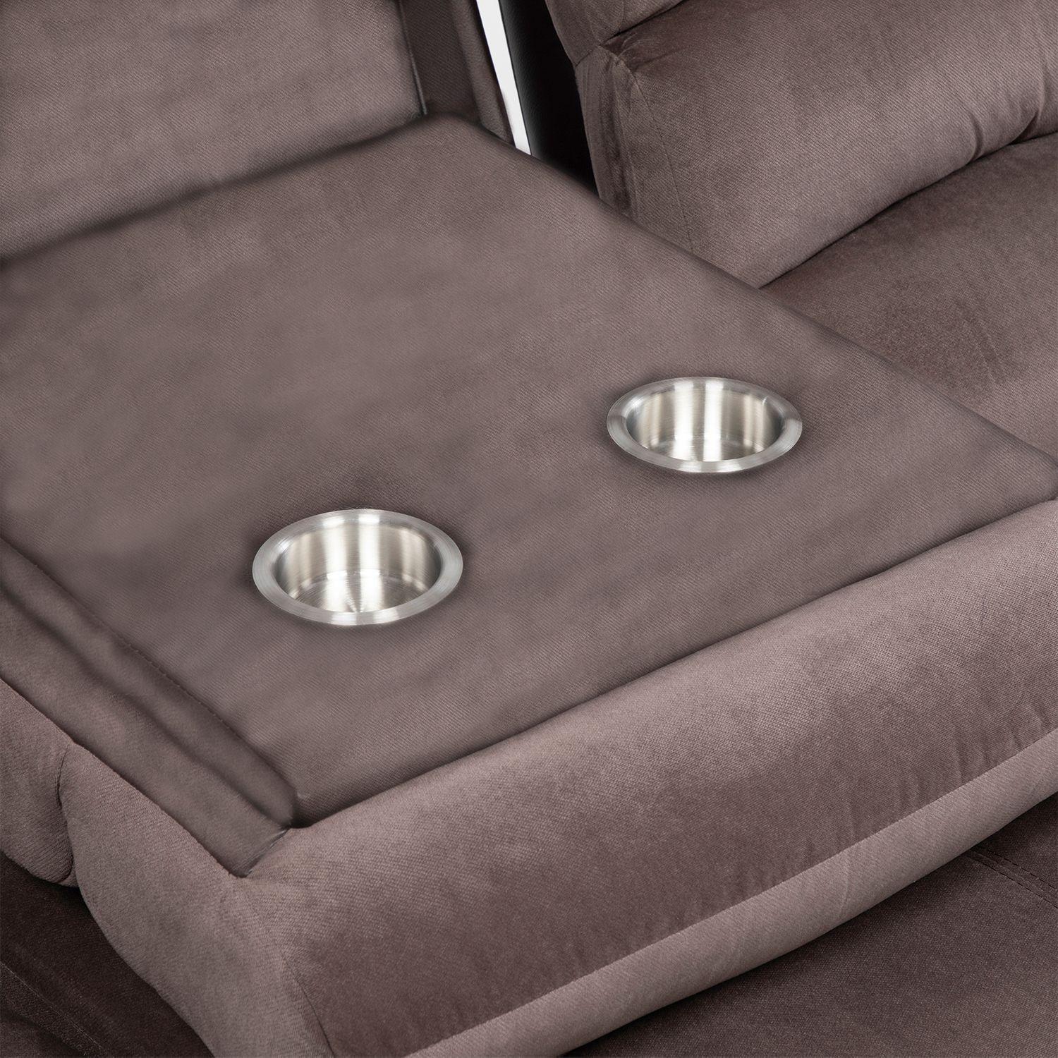 Living Reclinable Sofá 3 Cuerpos + 2 Bergers New Martell SET8040FF-4