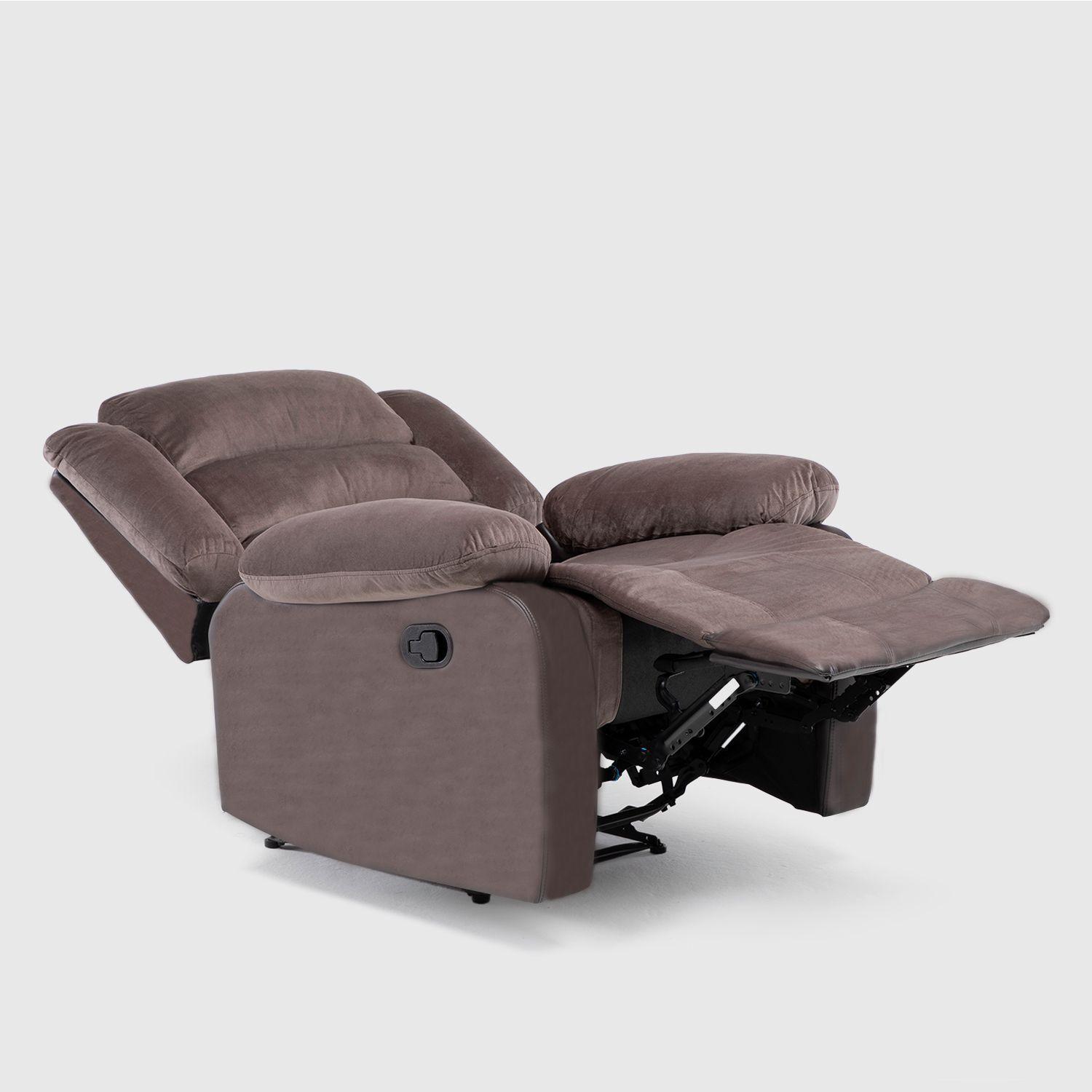 Living Reclinable Sofá 3 Cuerpos + 2 Bergers New Martell SET8040FF-6