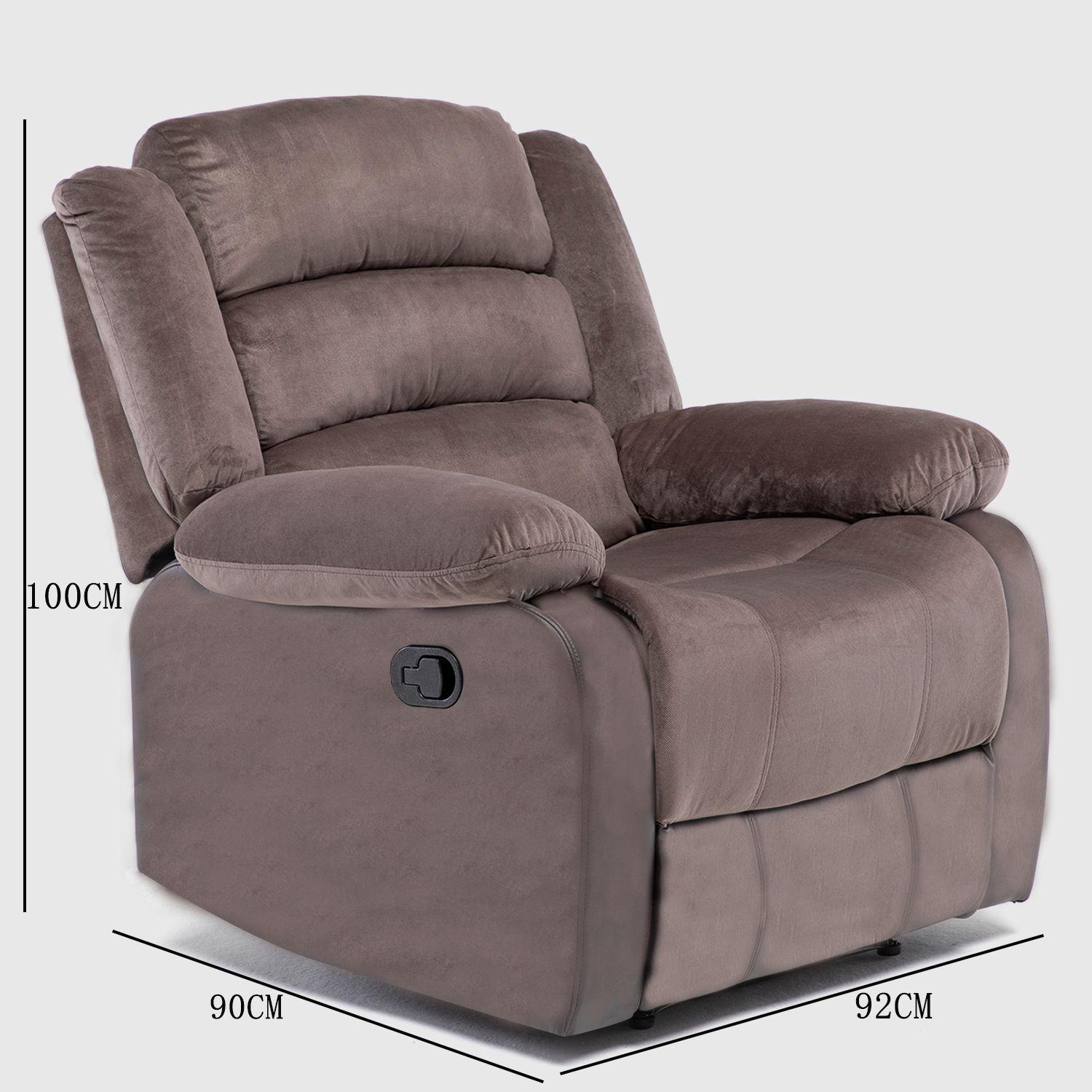 Living Reclinable Sofá 3 Cuerpos + 2 Bergers New Martell SET8040FF-7