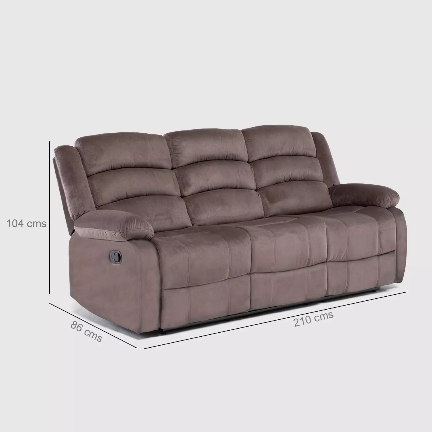 Living Reclinable Sofá 3 Cuerpos + 2 Bergers New Martell SET8040FF-3