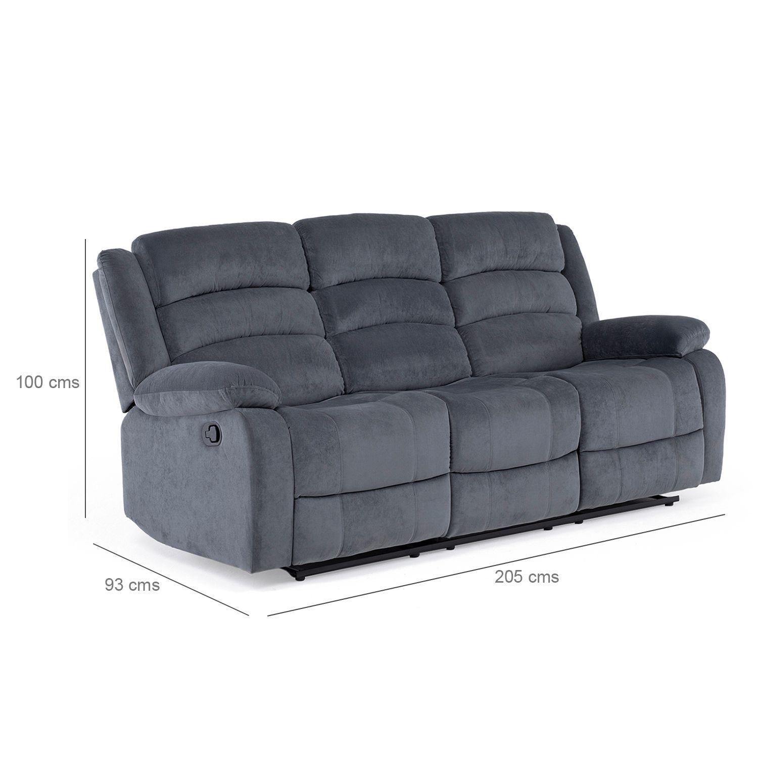 Living Reclinable Sofá 3 Cuerpos + 2 Bergers New Martell SET8040FF-3