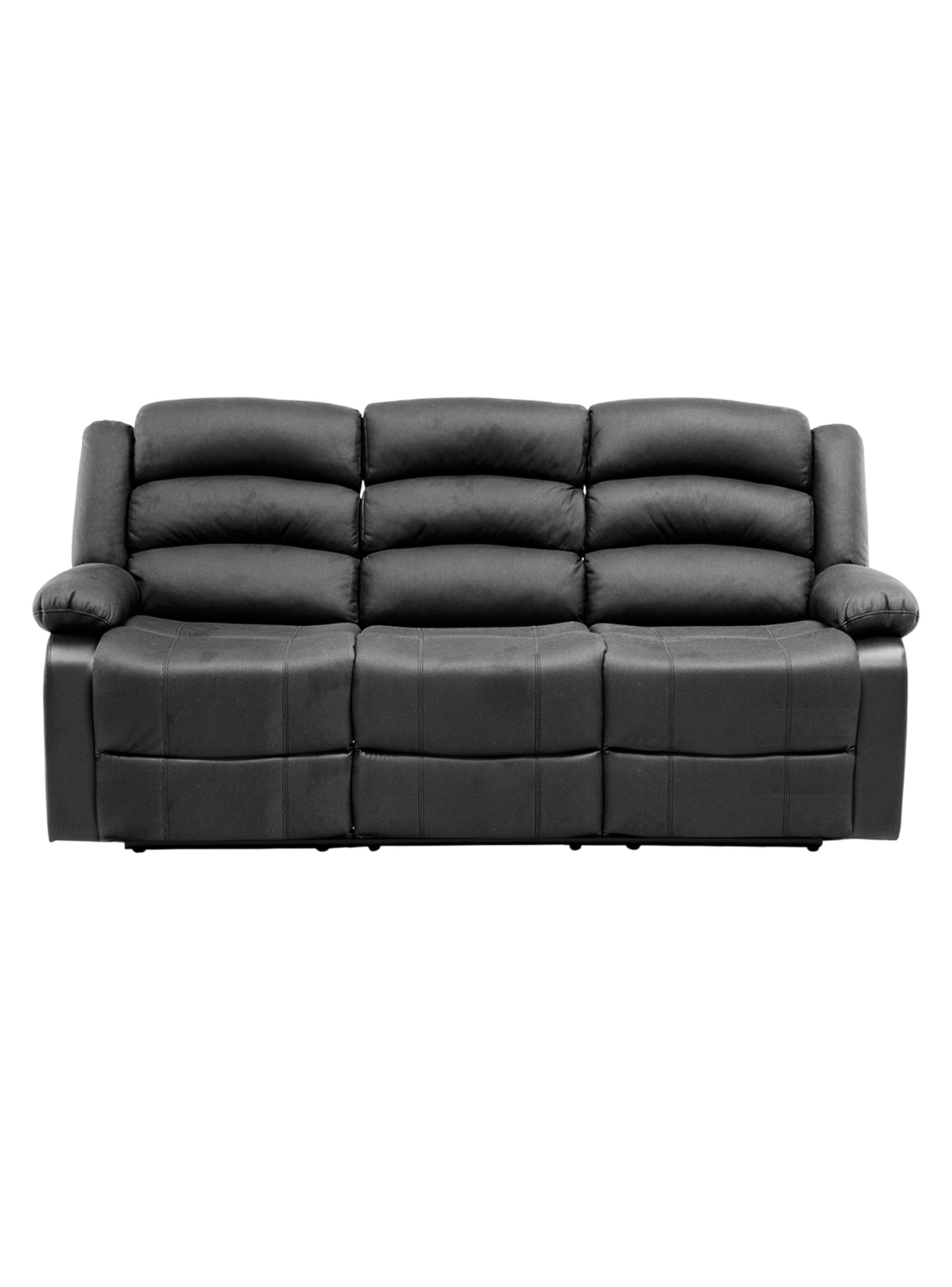 Sofá 3 Cuerpos Reclinable Eléctrico Moderno Negro New Praga 8041SFFPW-2