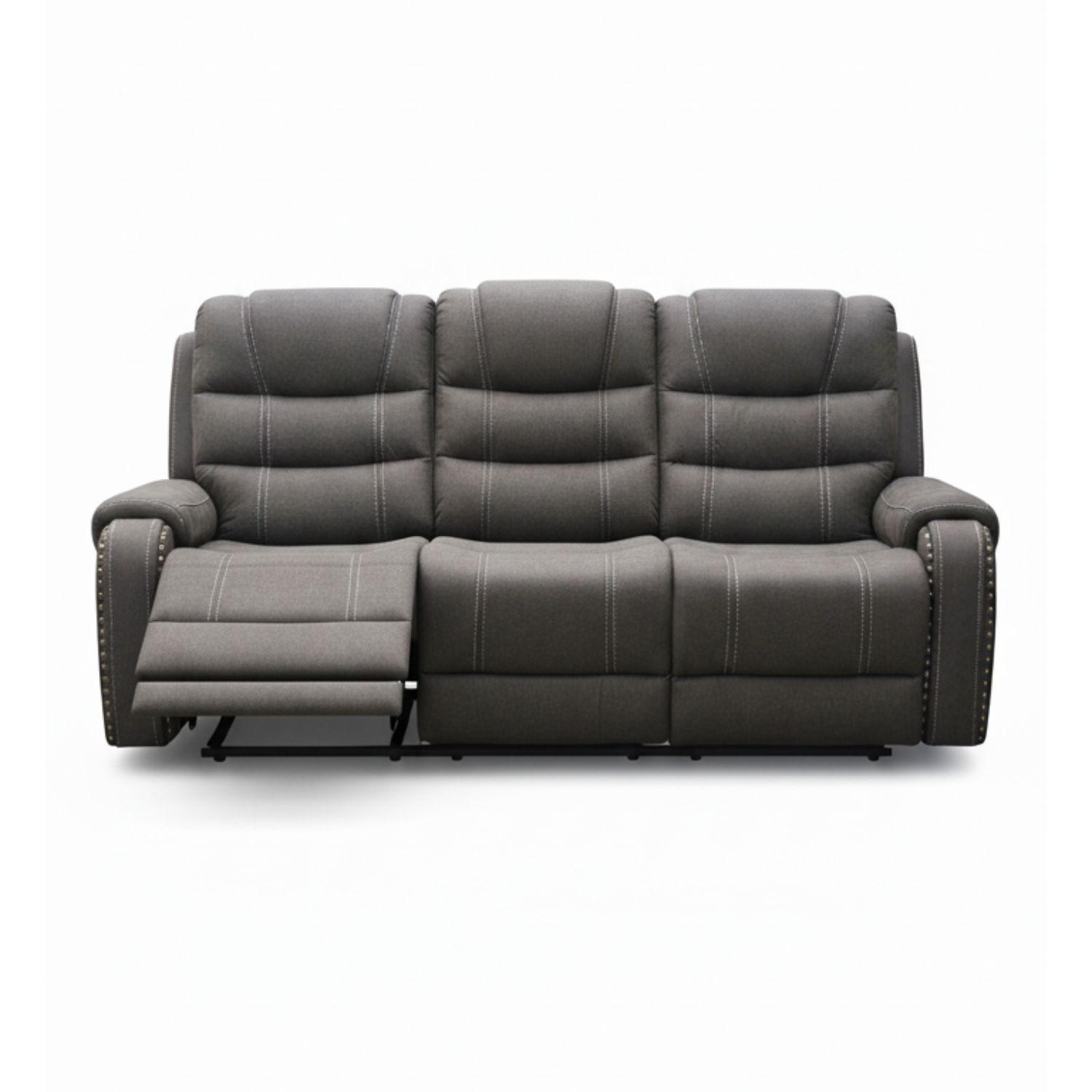 Sofá 3 Cuerpos Reclinable Gris Moderno Verona 6035SGR-2