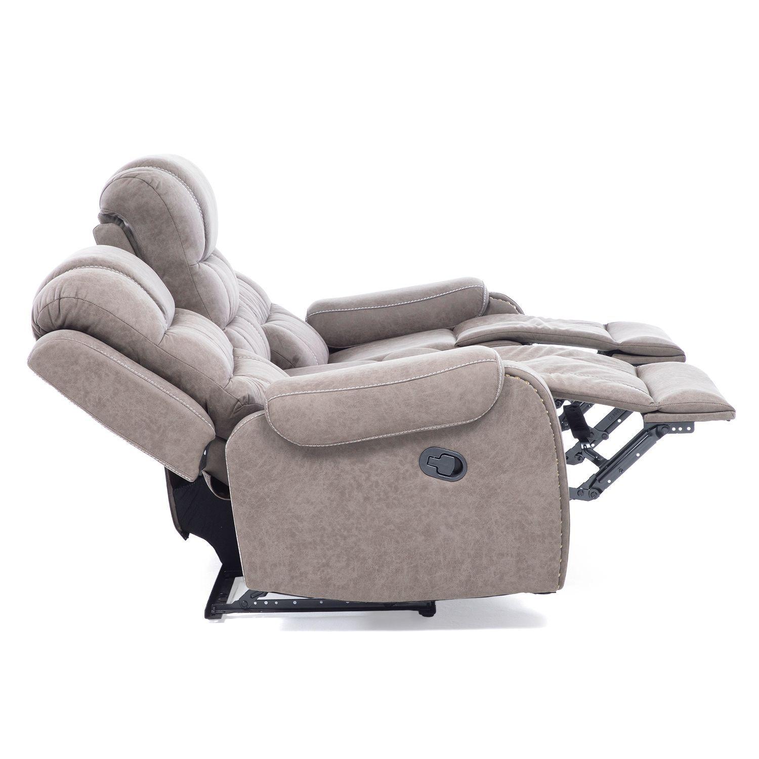 Sofá 3 Cuerpos Reclinable Gris Moderno Verona 6035SGR-4