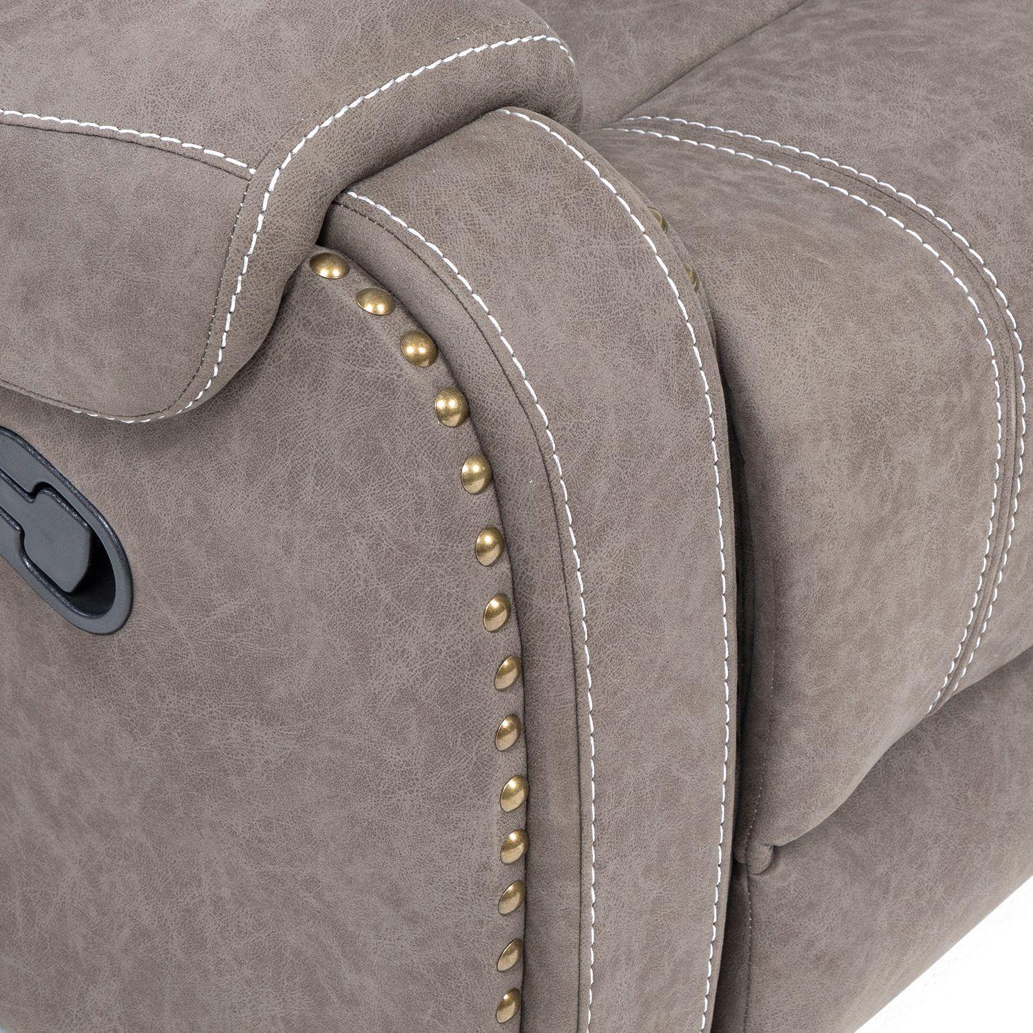 Sofá 3 Cuerpos Reclinable Gris Moderno Verona 6035SGR-6