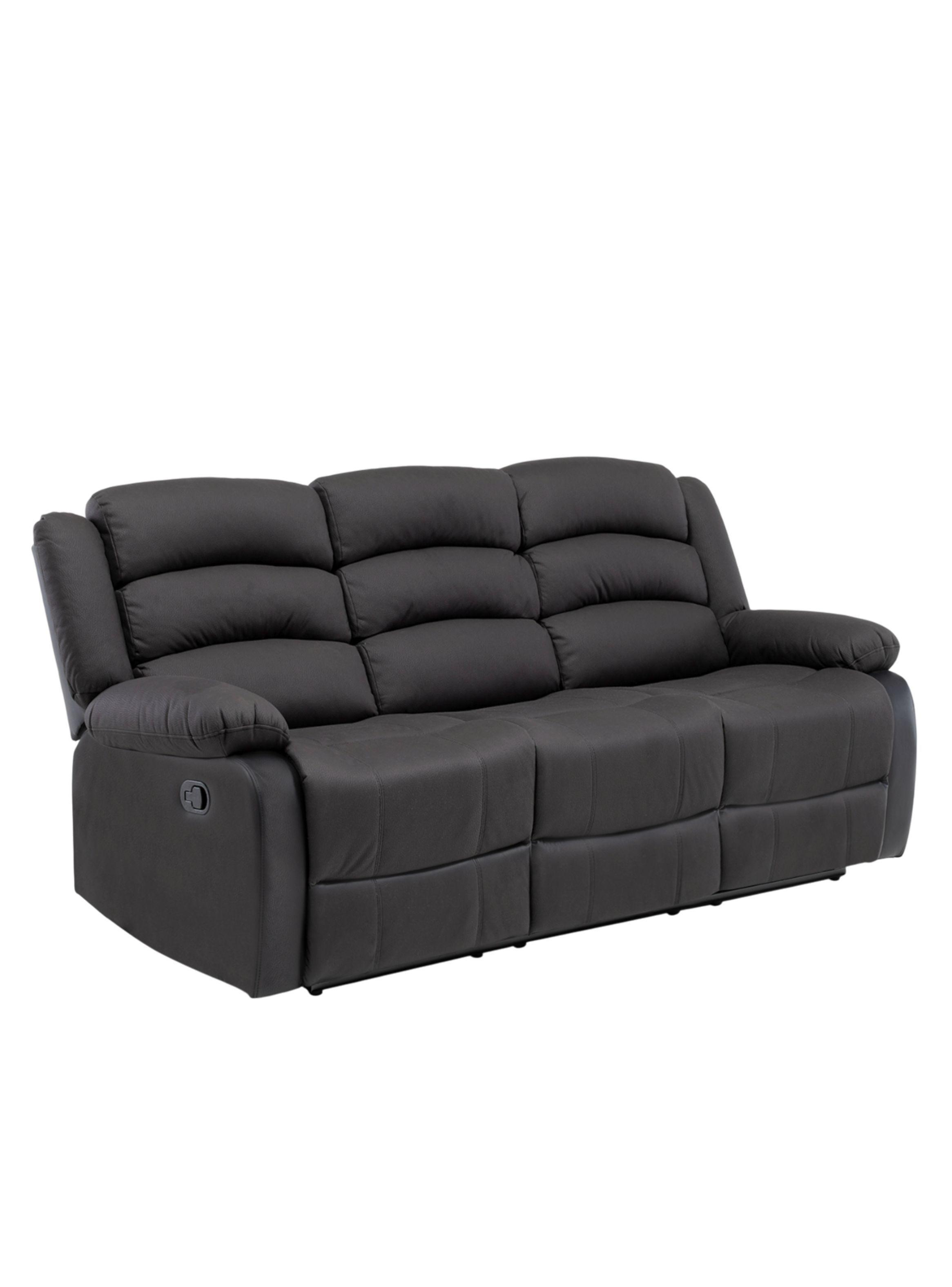  Sofá 3 Cuerpos Reclinable Moderno New Praga 8041SFF-0