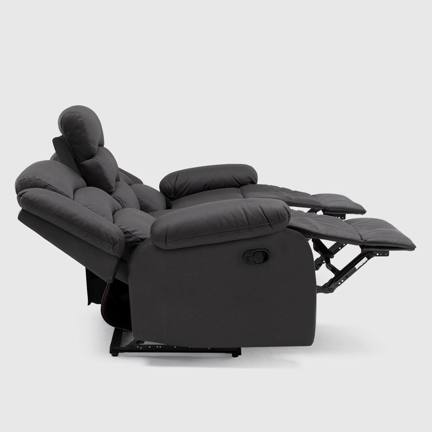  Sofá 3 Cuerpos Reclinable Moderno New Praga 8041SFF-5