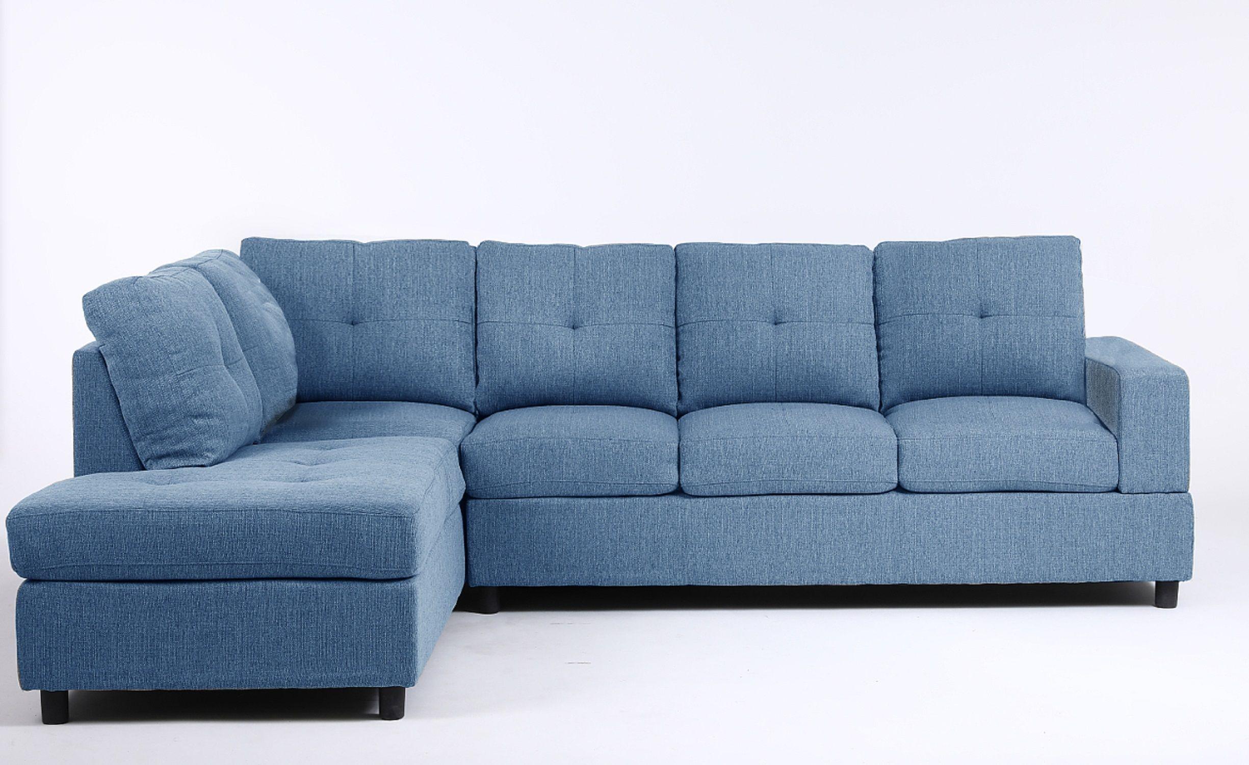 Sofa Seccional Izquierdo Lino Azul Ocean Daniels 1958SBL			-0