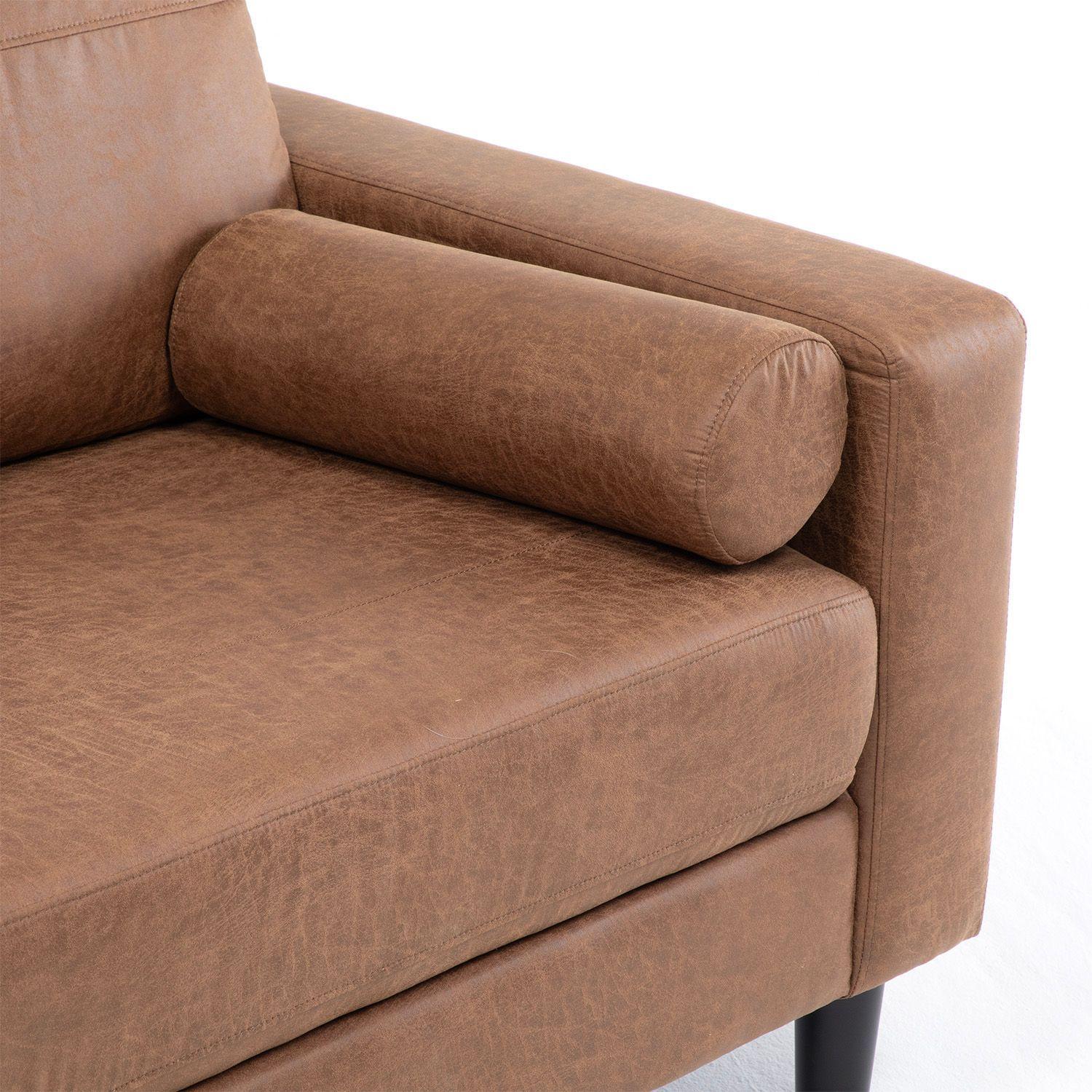 Living 1 Sofá 2 Cuerpo + 1 Sofá 3 Cuerpos Lousiana Vintage Cuero viejo Café SETJG800SL-5