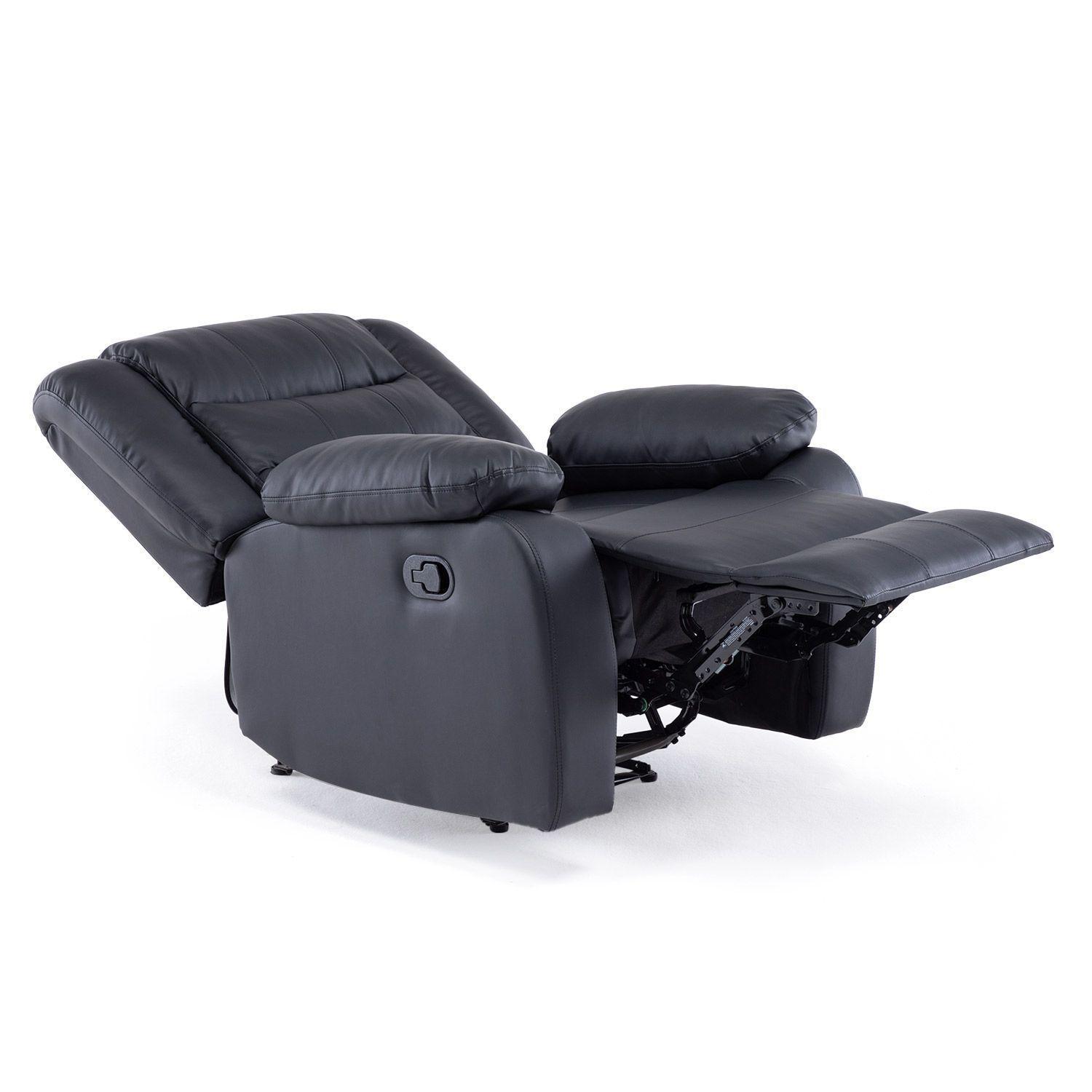 Living Sofá 3 Cuerpos Reclinable Roma + 2 Bergers Reclinables PU-4
