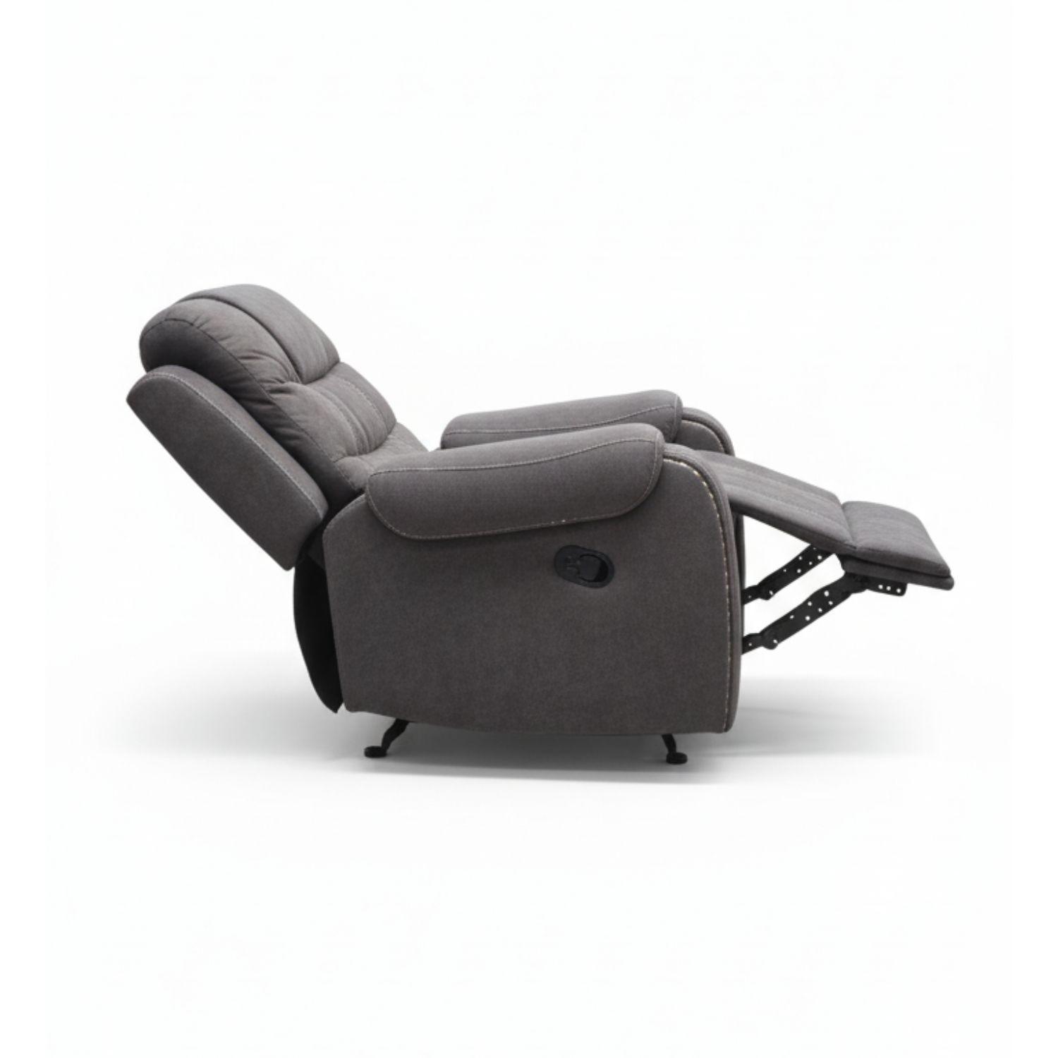 Living Reclinable Sofá 2 Cuerpos + 2 Bergers Gris Verona 6035LR-2
