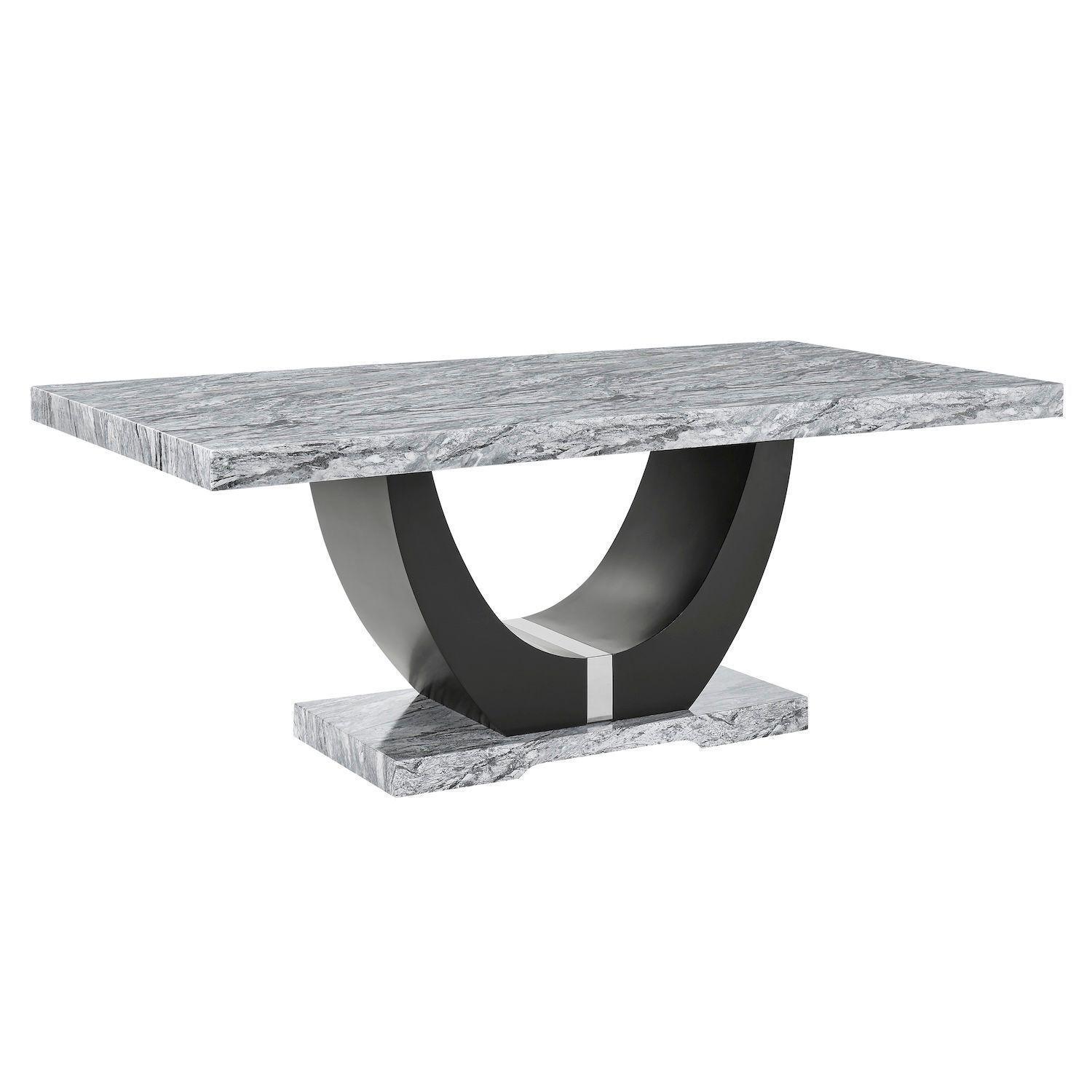 Juego de Comedor 4 sillas Moderno Moon Mármol Gris -2