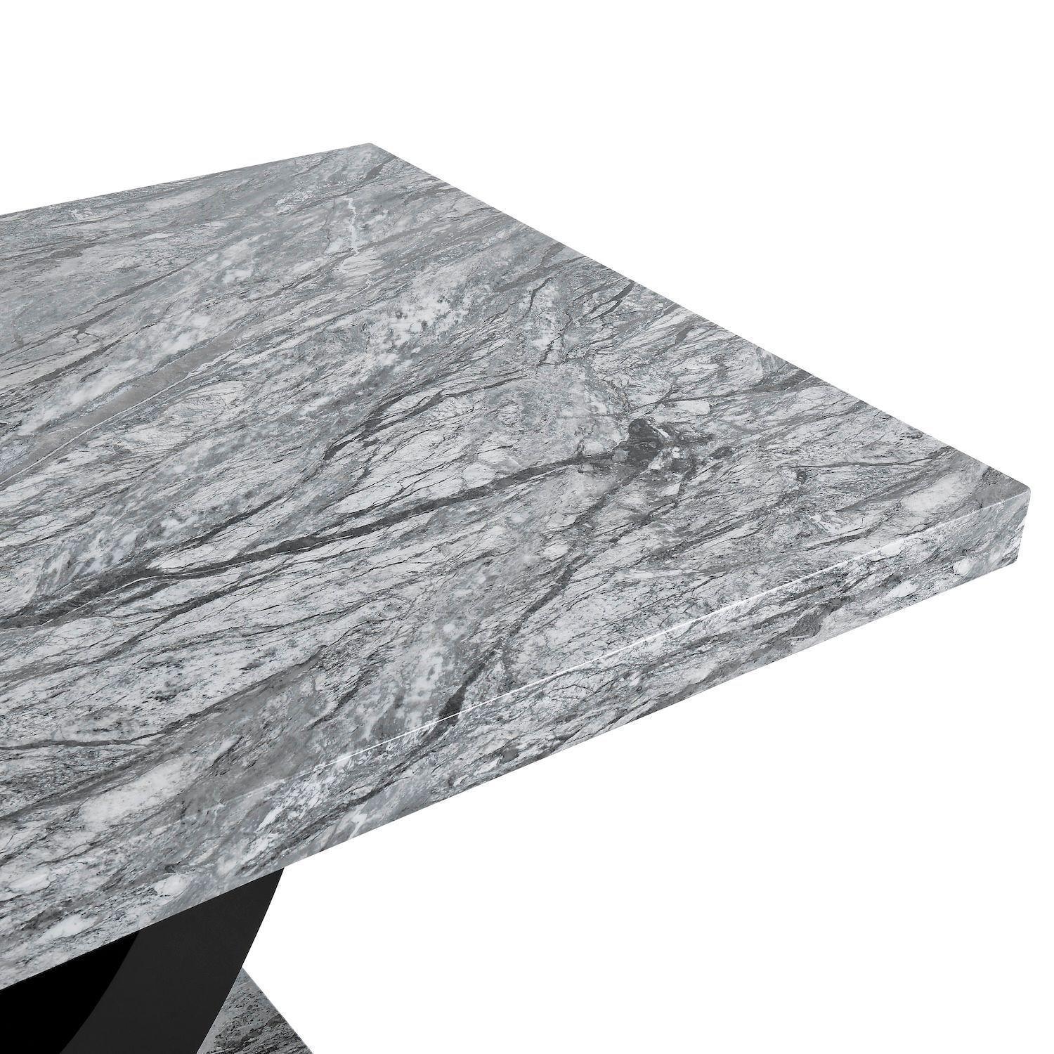 Juego de Comedor 4 sillas Moderno Moon Mármol Gris -5