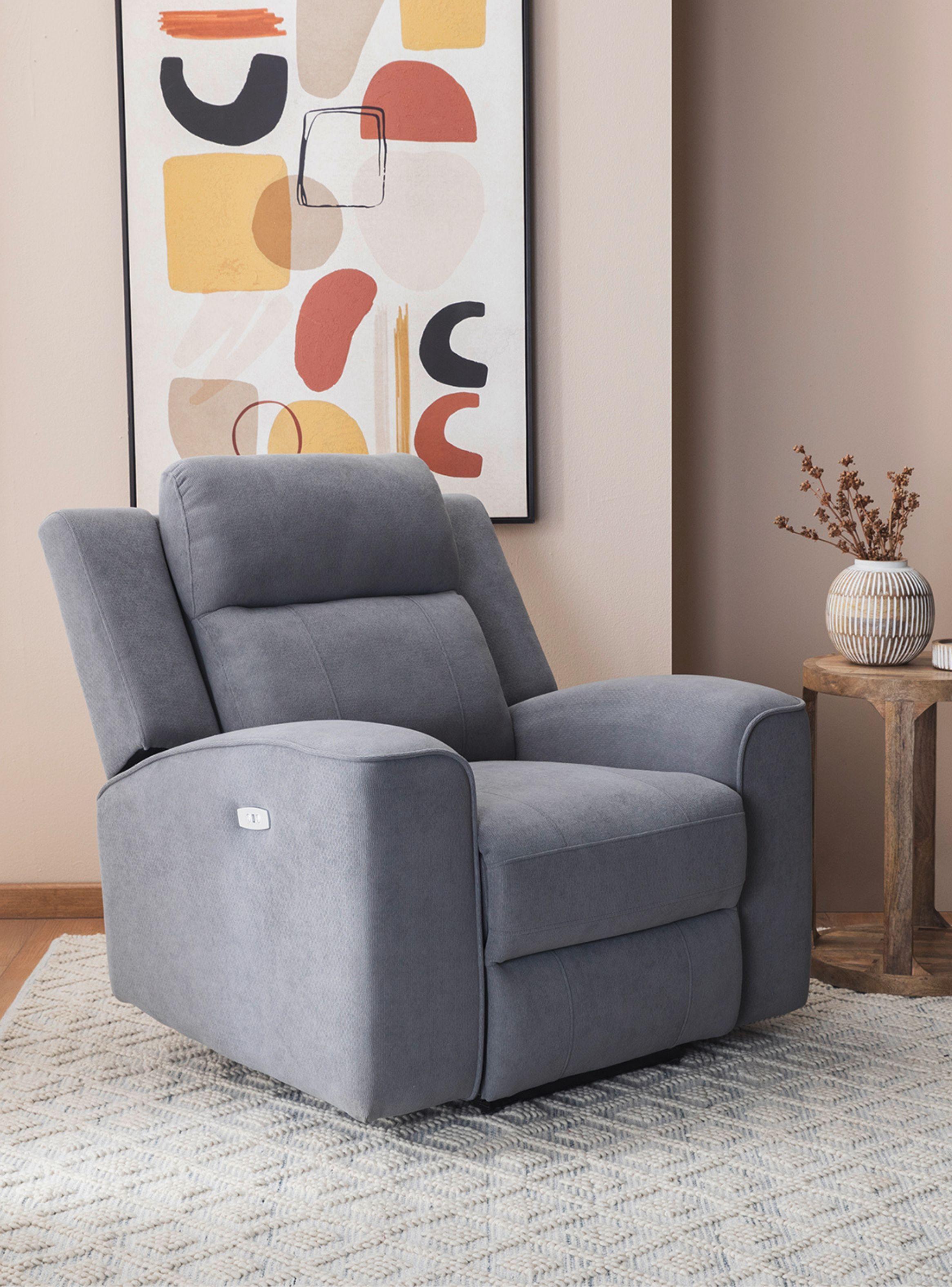 Berger Reclinable Eléctrico Moderno Gris Montana KM807CPWGR-0