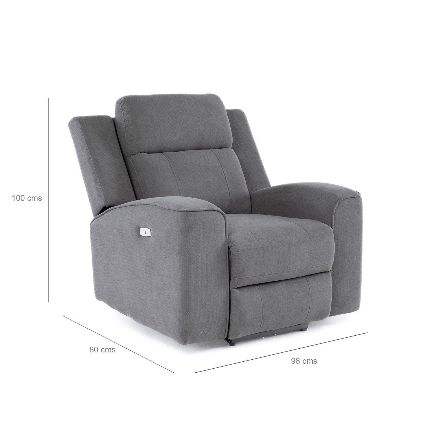 Berger Reclinable Eléctrico Moderno Gris Montana KM807CPWGR-7