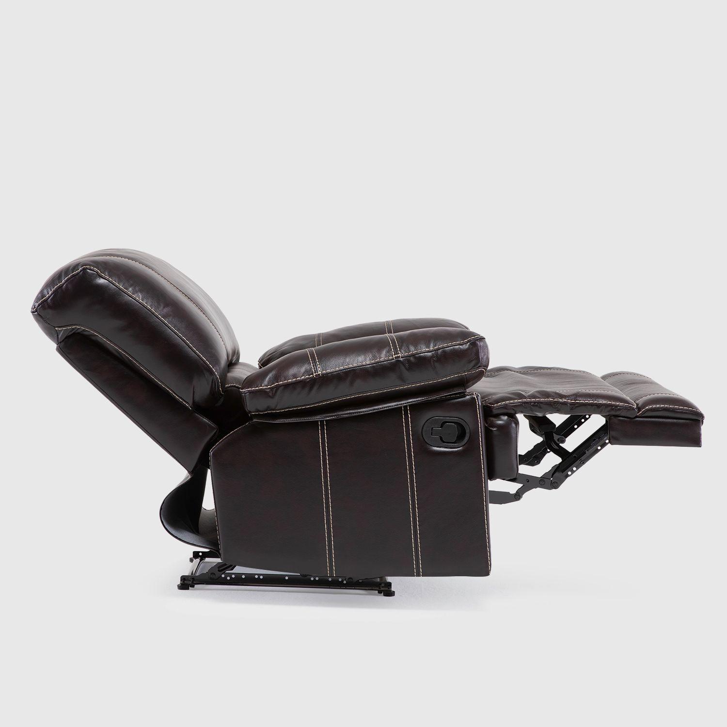 Berger Reclinable Moderno Leather Match Cuero Castle Café 98023LBR-3