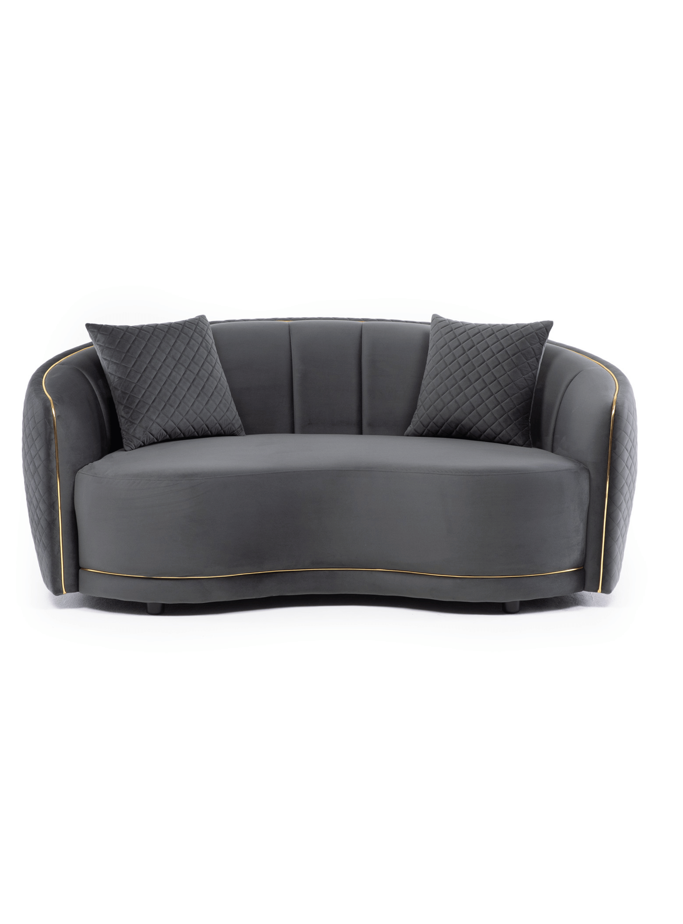 Sofá Moderno Elegante Isidora 2 Cuerpos Curvo AG338L-2