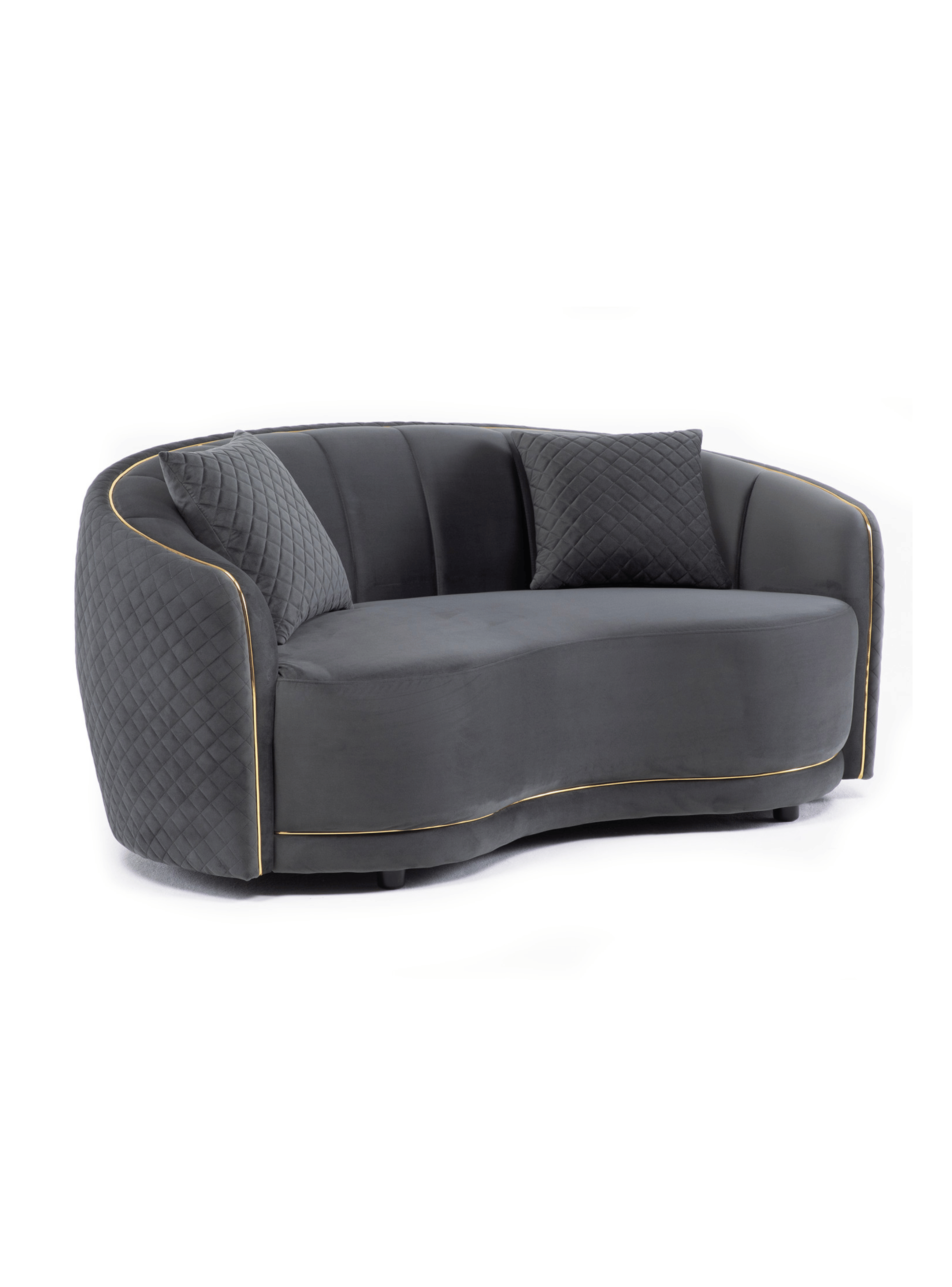 Sofá Moderno Elegante Isidora 2 Cuerpos Curvo AG338L-3